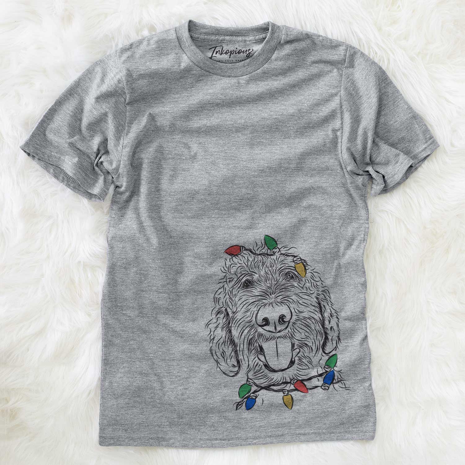 Christmas Lights Dixie the Doodle - Unisex Crewneck