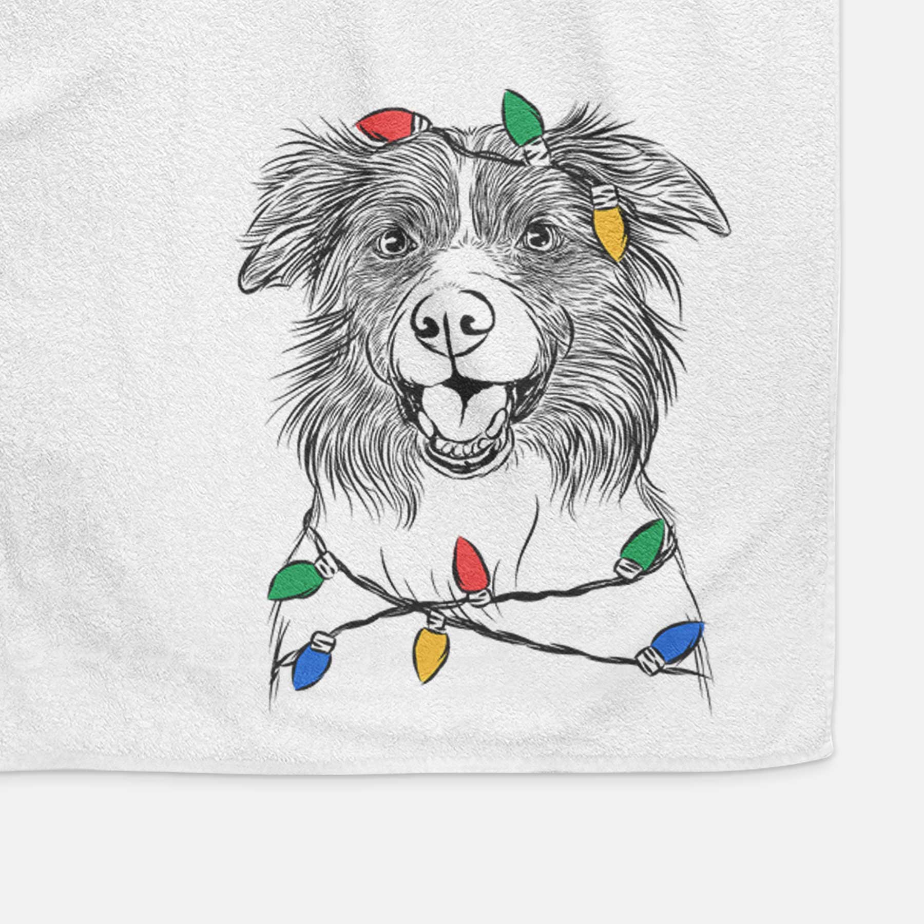 Dizzy the Border Collie Decorative Hand Towel