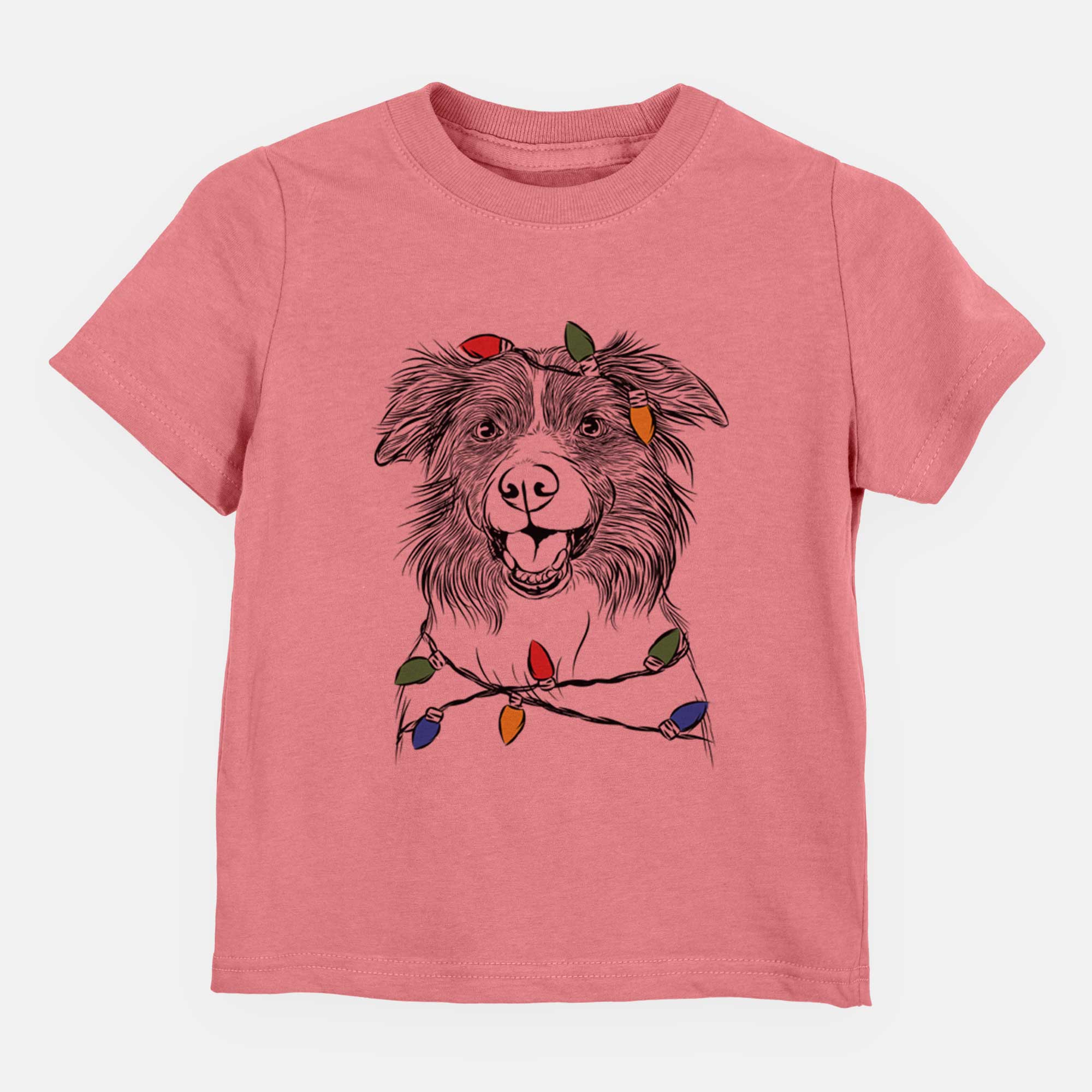 Christmas Lights Dizzy the Border Collie - Kids/Youth/Toddler Shirt