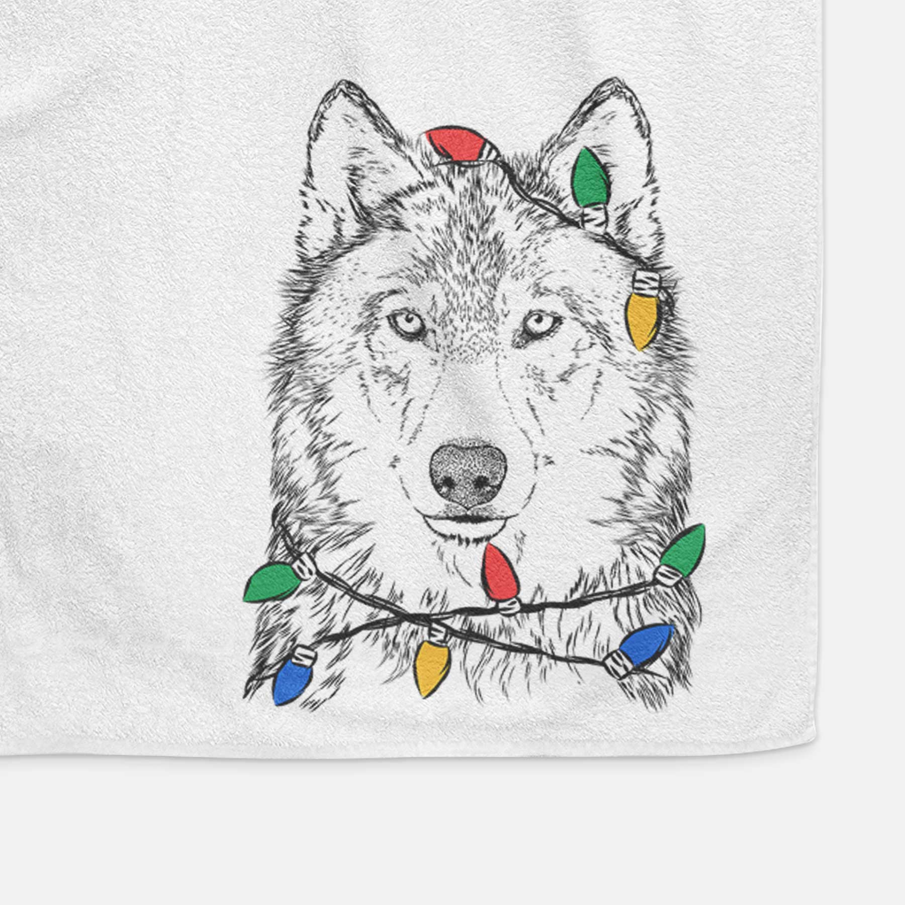 Django the Grey Wolf Decorative Hand Towel