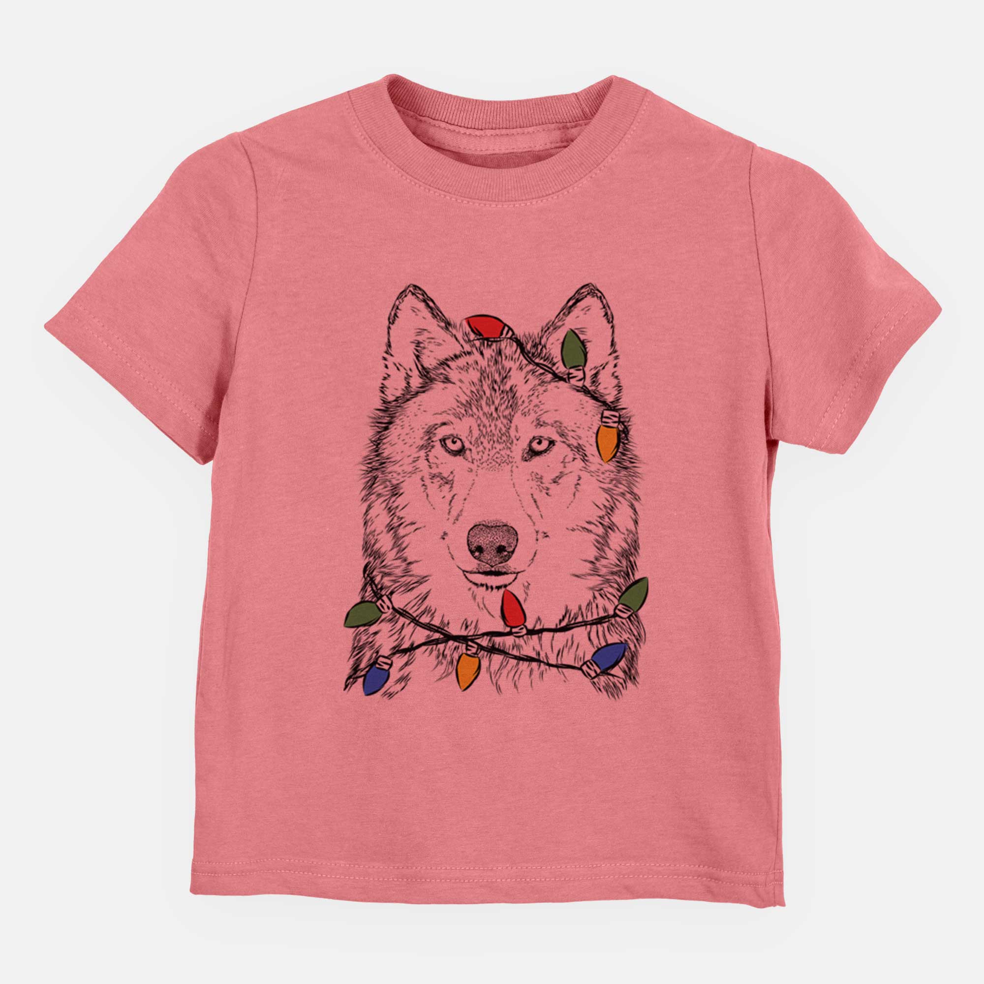 Christmas Lights Django the Grey Wolf - Kids/Youth/Toddler Shirt