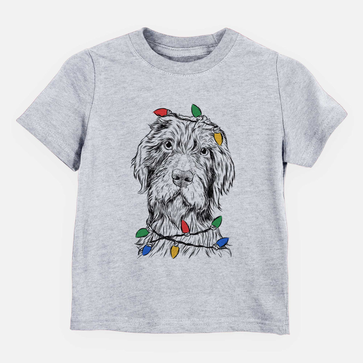 Christmas Lights Doc Holliday the Pudelpointer - Kids/Youth/Toddler Shirt