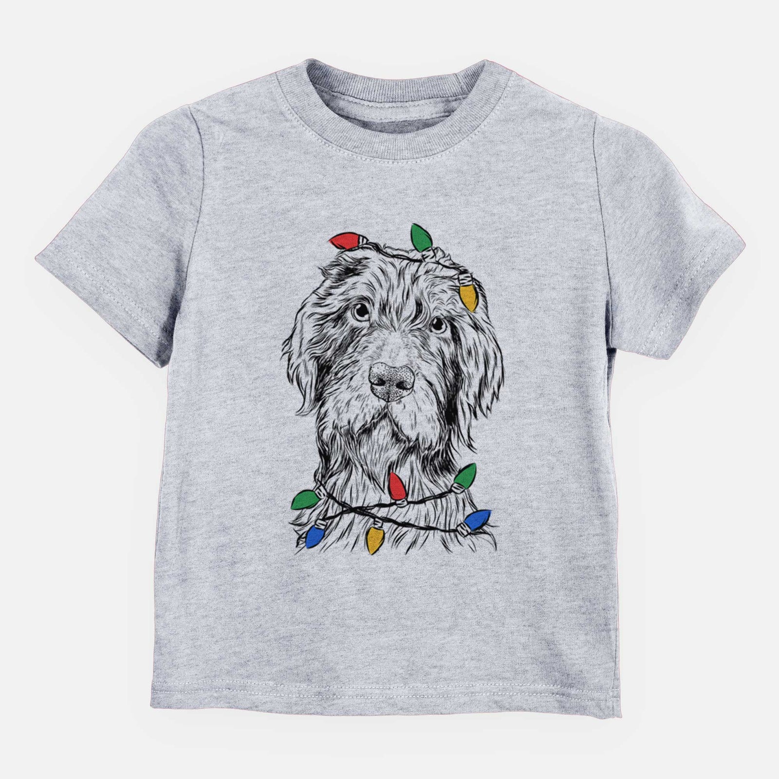 Christmas Lights Doc Holliday the Pudelpointer - Kids/Youth/Toddler Shirt