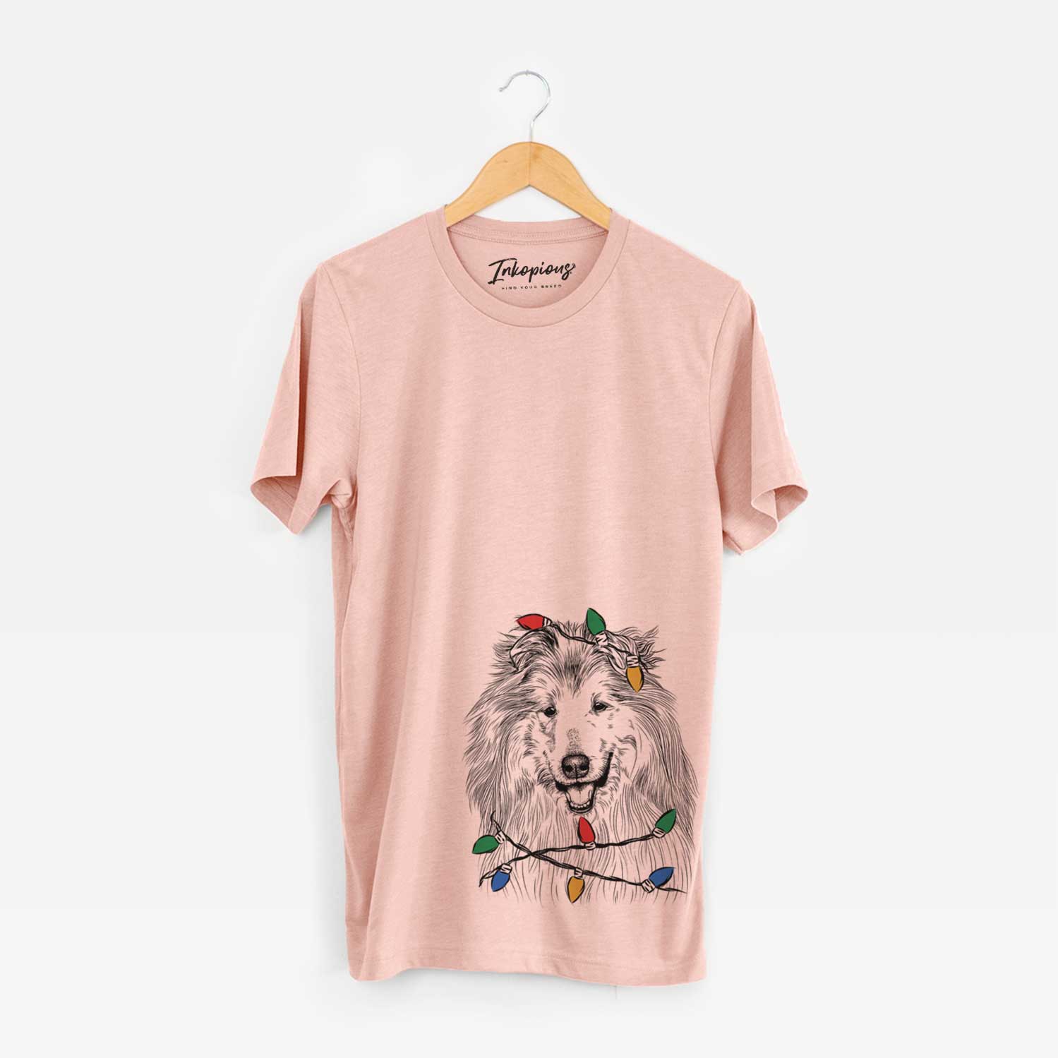 Christmas Lights Donnan the Rough Collie - Unisex Crewneck