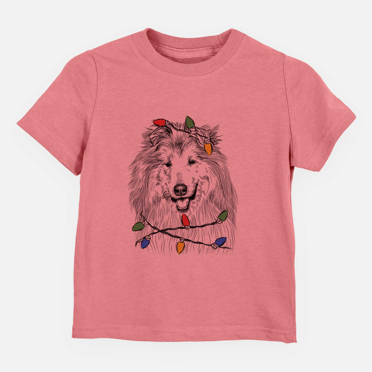 Christmas Lights Donnan the Rough Collie - Kids/Youth/Toddler Shirt