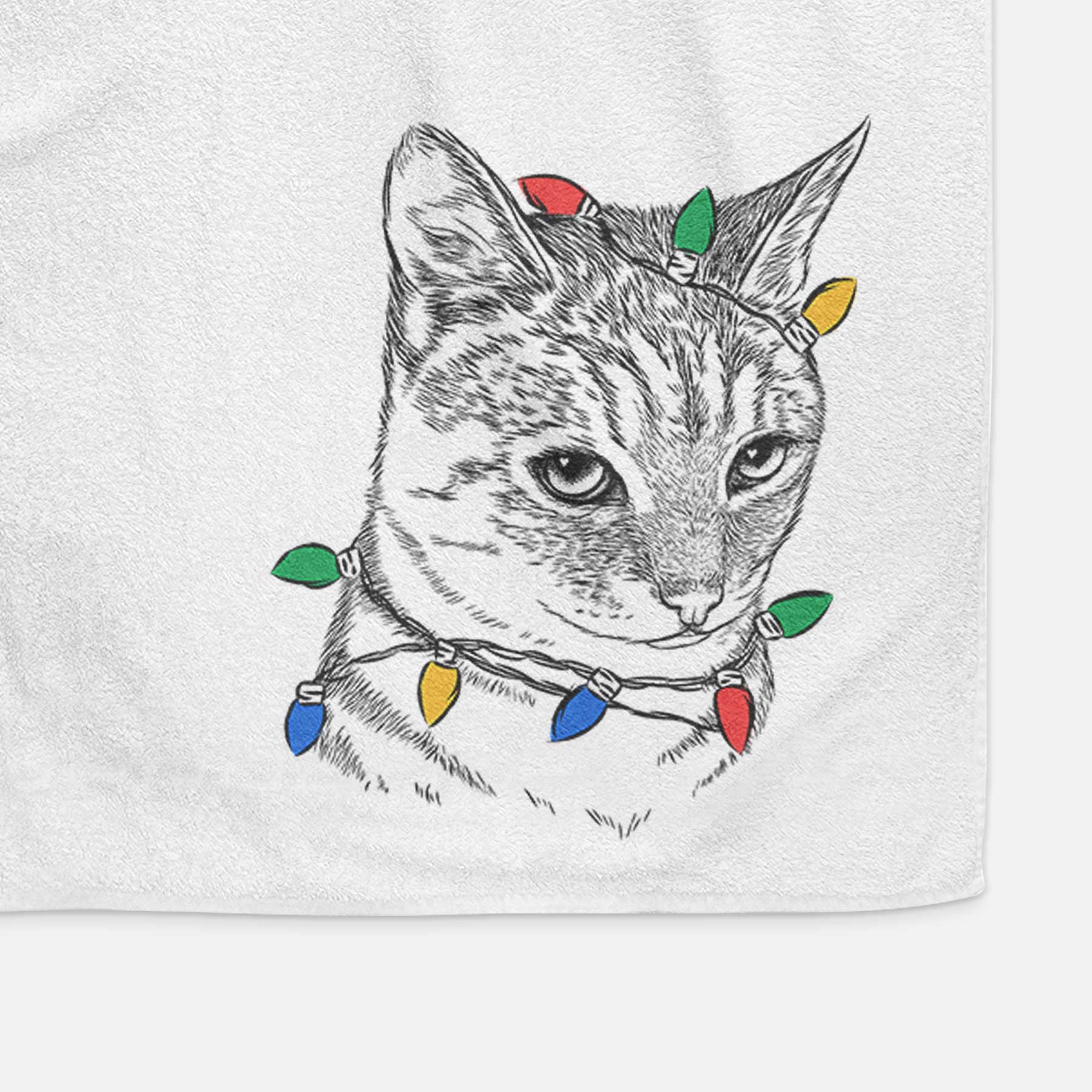 Dora the Tabby Cat Decorative Hand Towel