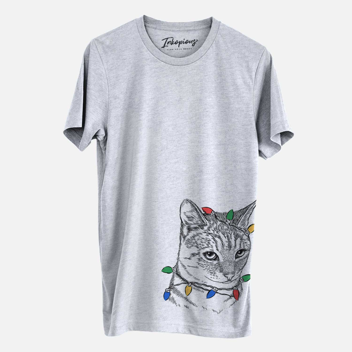 Christmas Lights Dora the Tabby Cat - Unisex Crewneck
