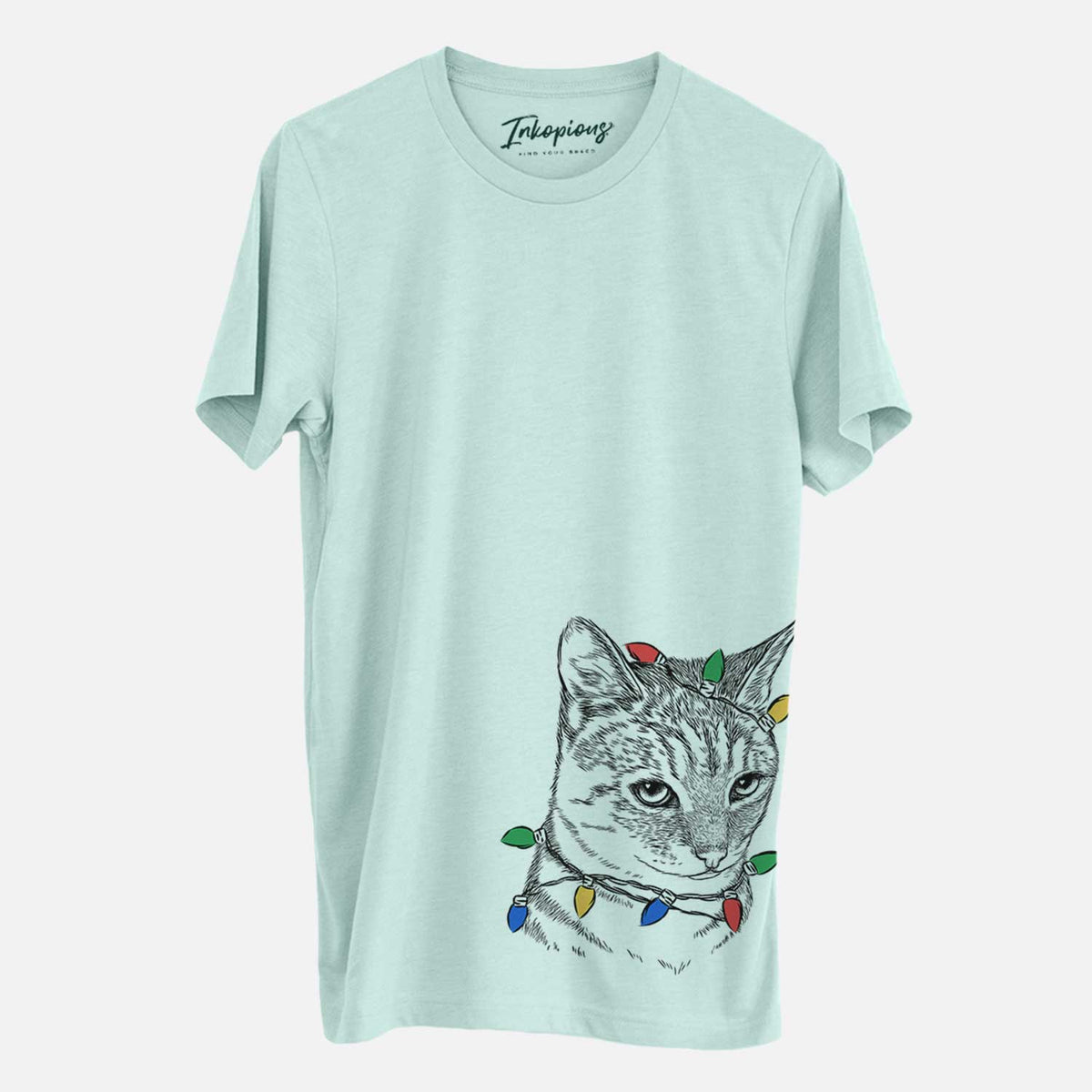 Christmas Lights Dora the Tabby Cat - Unisex Crewneck