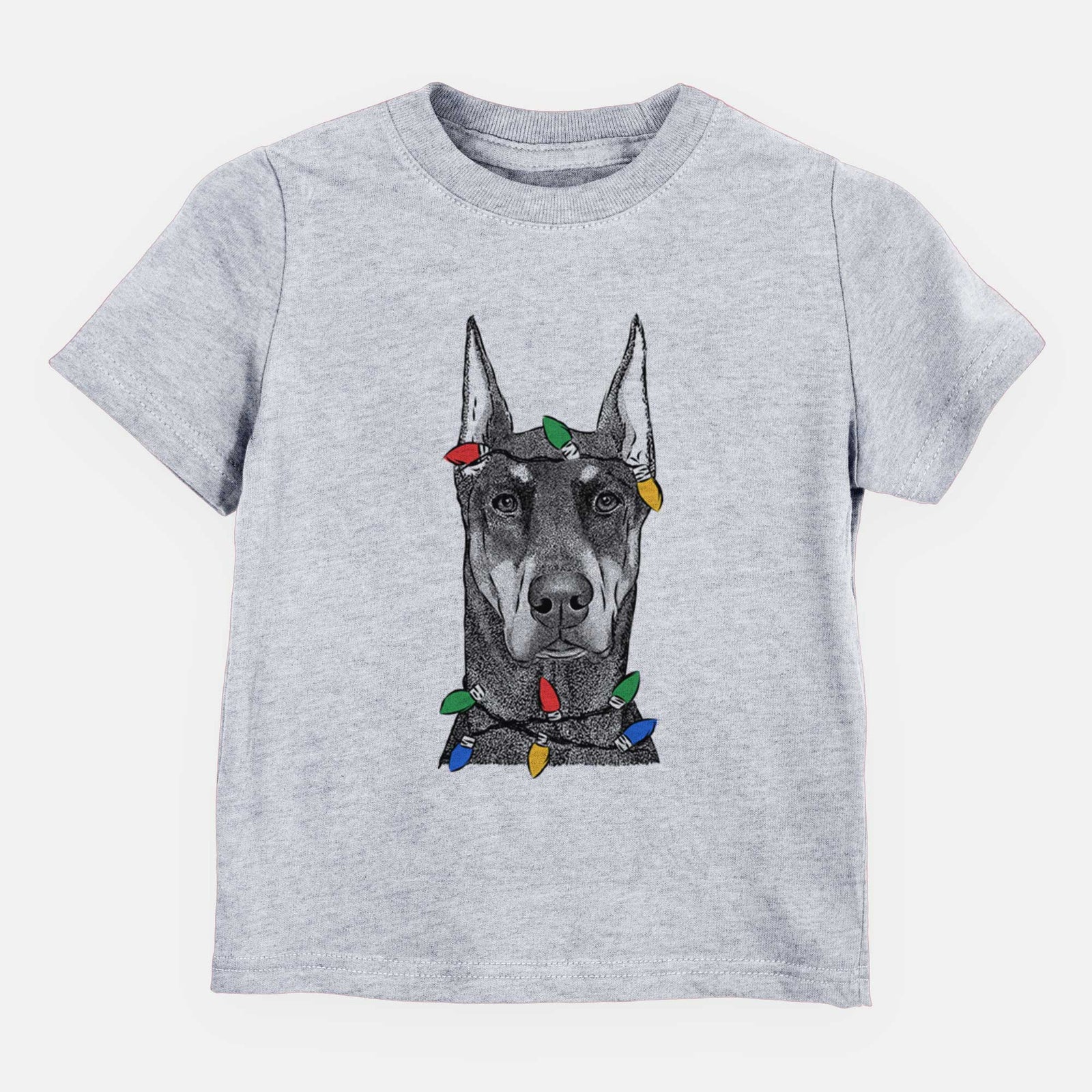 Christmas Lights Drake the Doberman Pinscher - Kids/Youth/Toddler Shirt