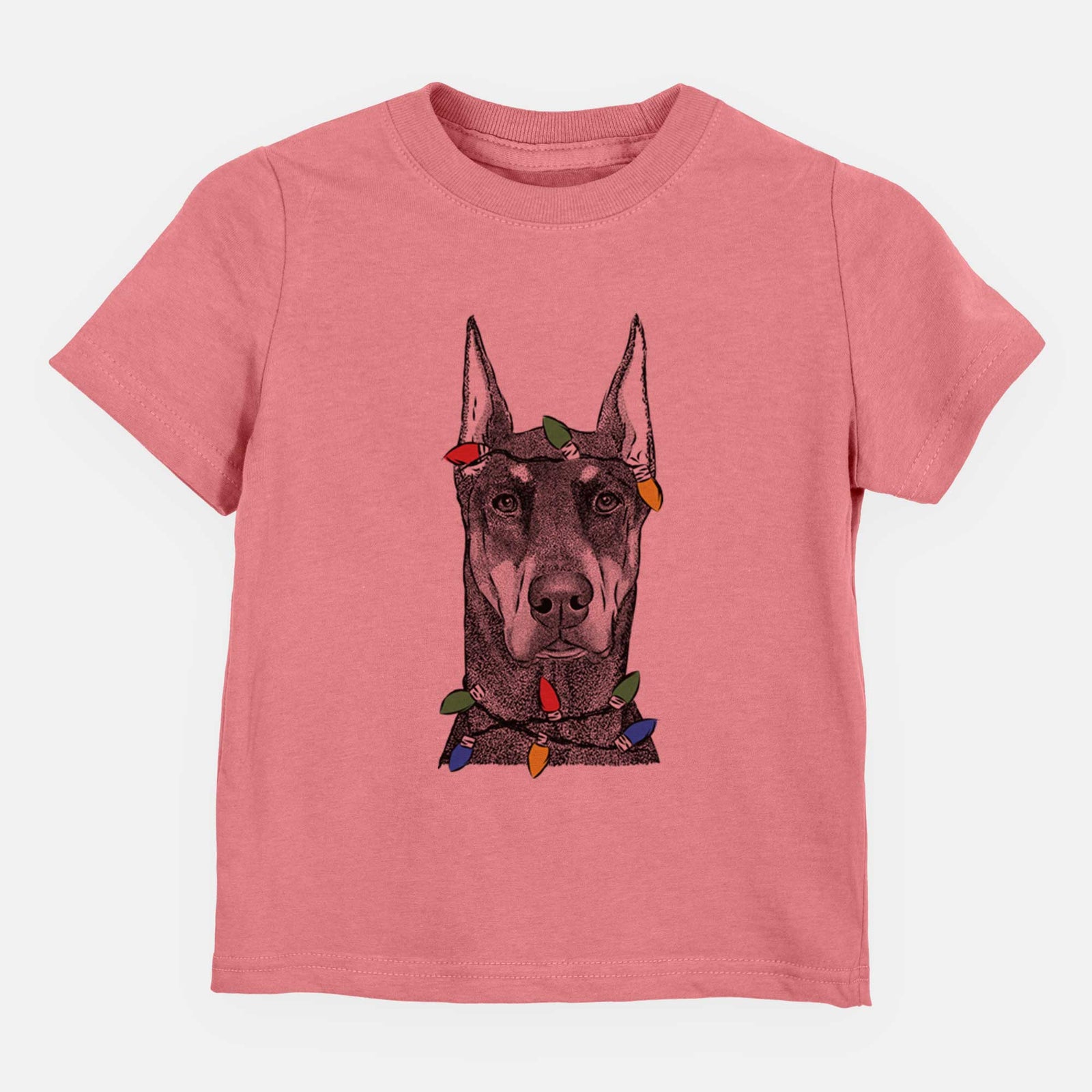 Christmas Lights Drake the Doberman Pinscher - Kids/Youth/Toddler Shirt