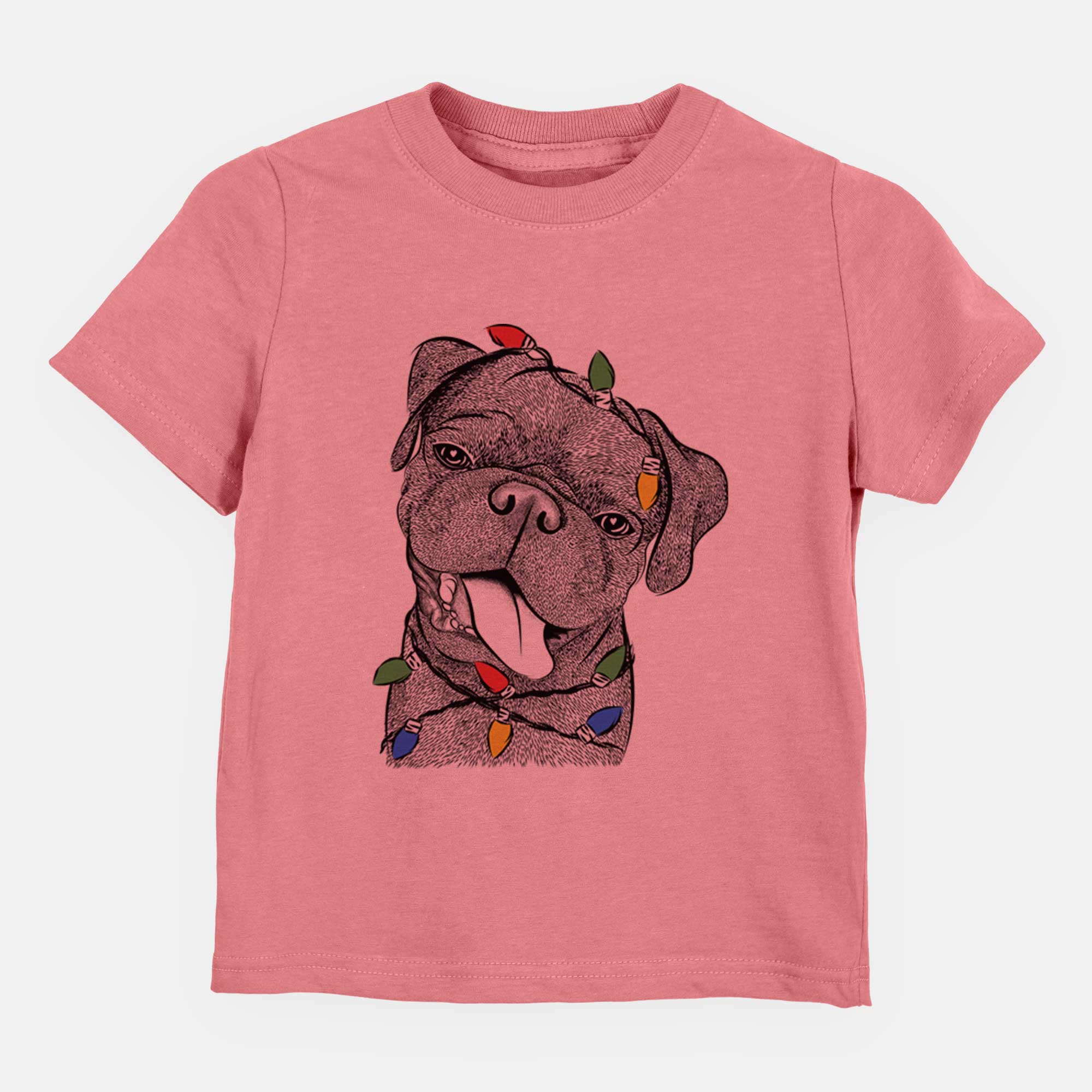 Christmas Lights Dudley Danger the Pug - Kids/Youth/Toddler Shirt