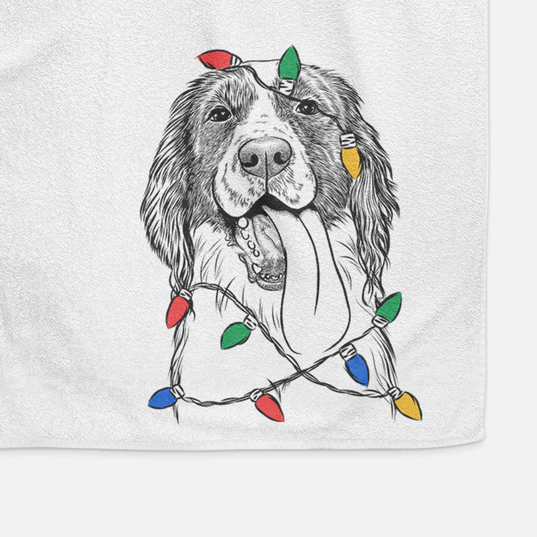 Duke the English Springer Spaniel Decorative Hand Towel