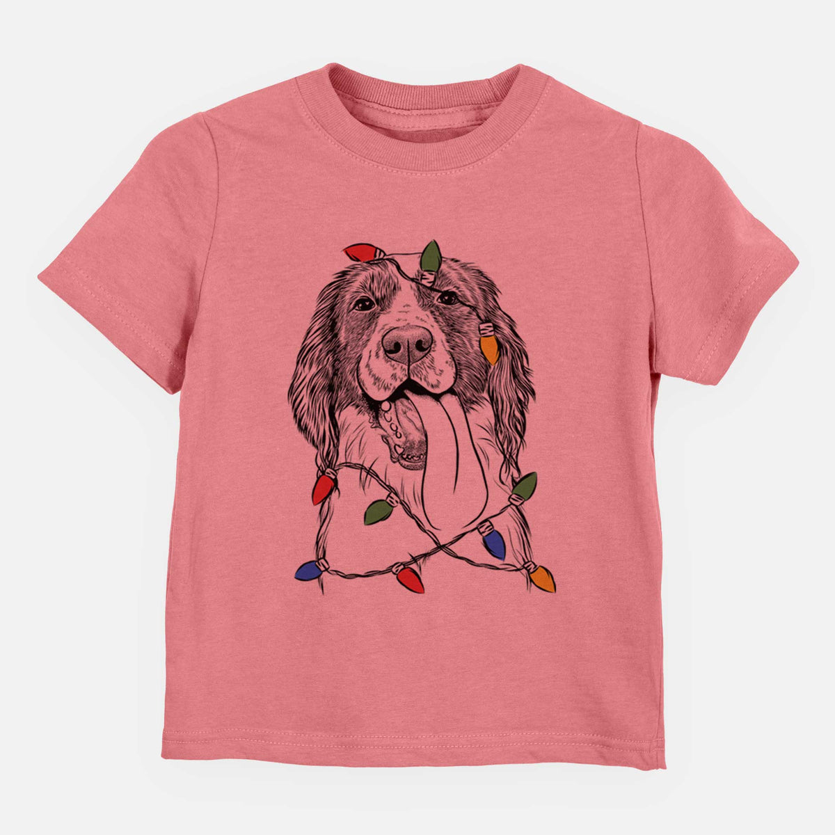 Christmas Lights Duke the English Springer Spaniel - Kids/Youth/Toddler Shirt