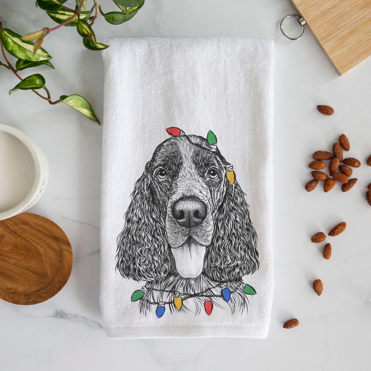Duke the English Springer Spaniel Decorative Hand Towel