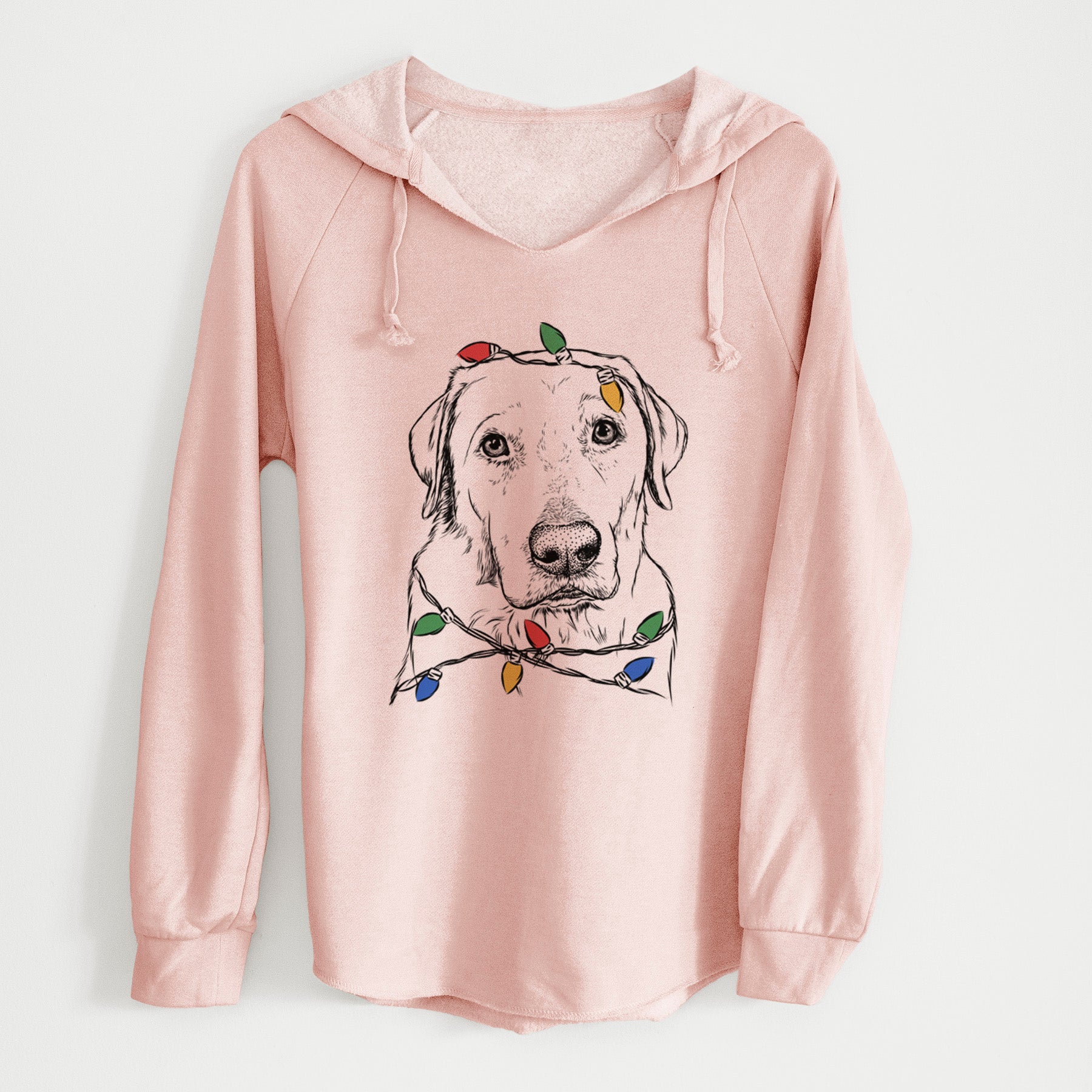 Christmas Lights Duke the Yellow Lab - Cali Wave Hooded Sweatshirt