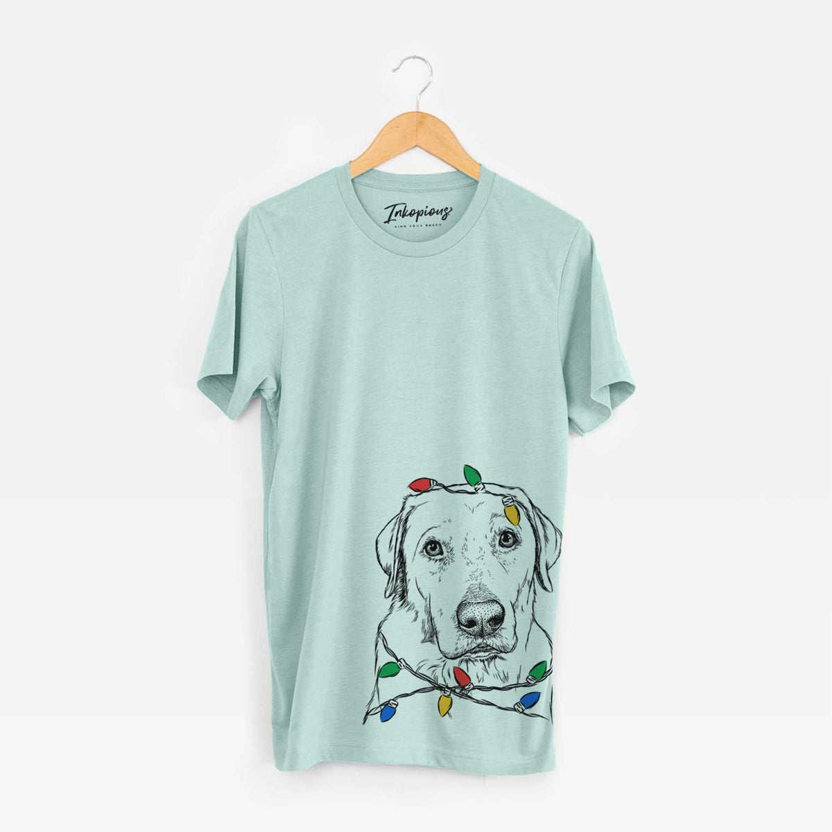 Christmas Lights Duke the Yellow Lab - Unisex Crewneck
