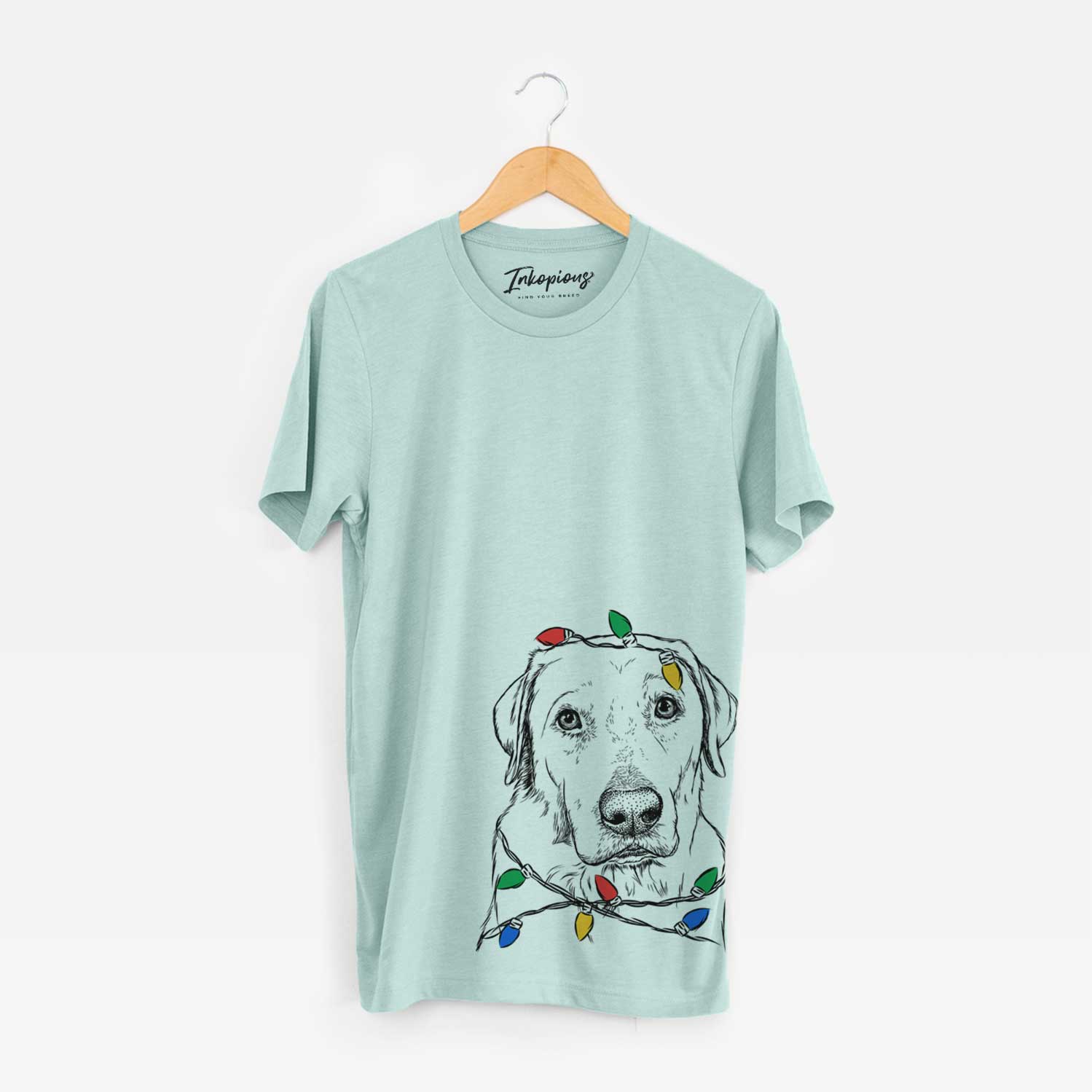 Christmas Lights Duke the Yellow Lab - Unisex Crewneck