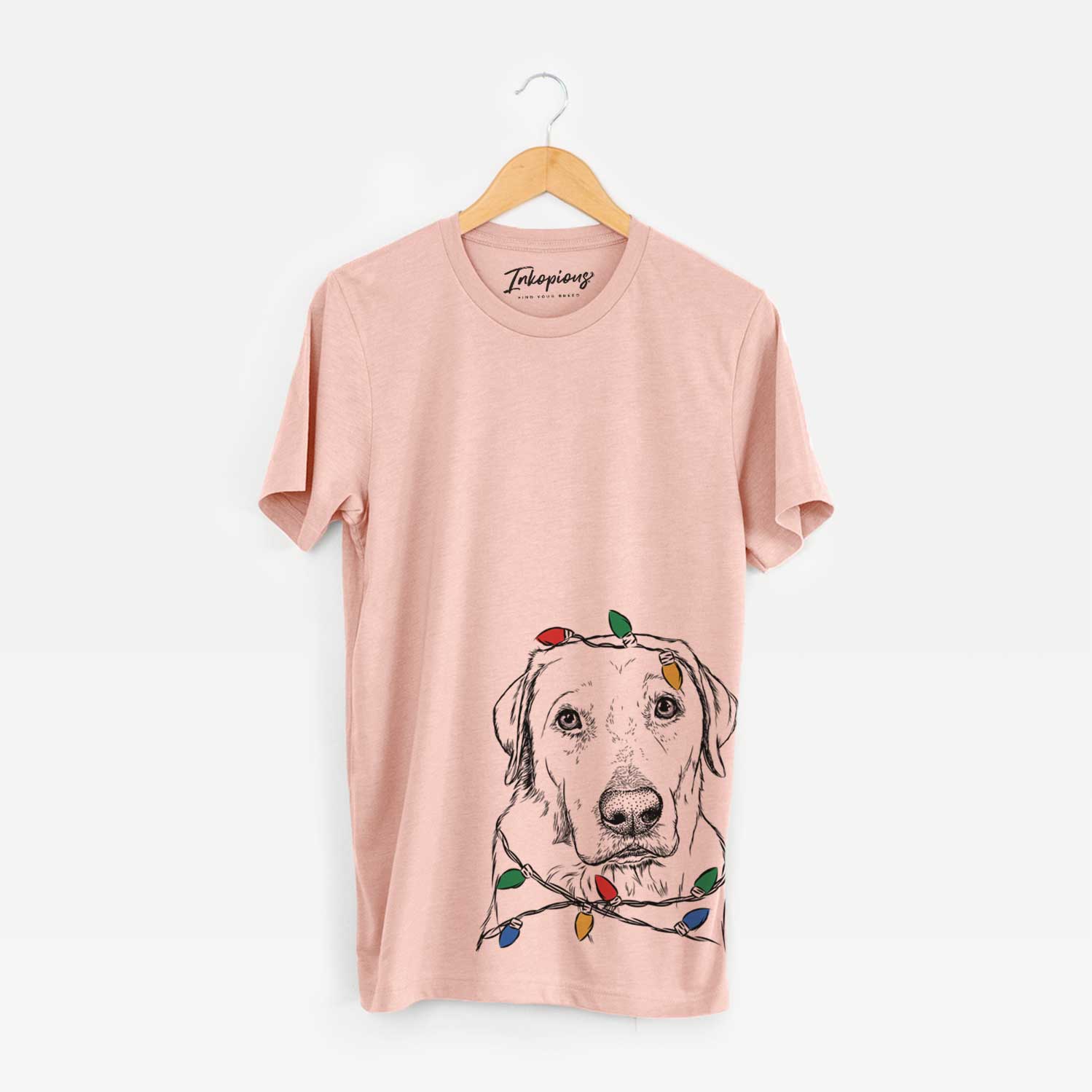 Christmas Lights Duke the Yellow Lab - Unisex Crewneck