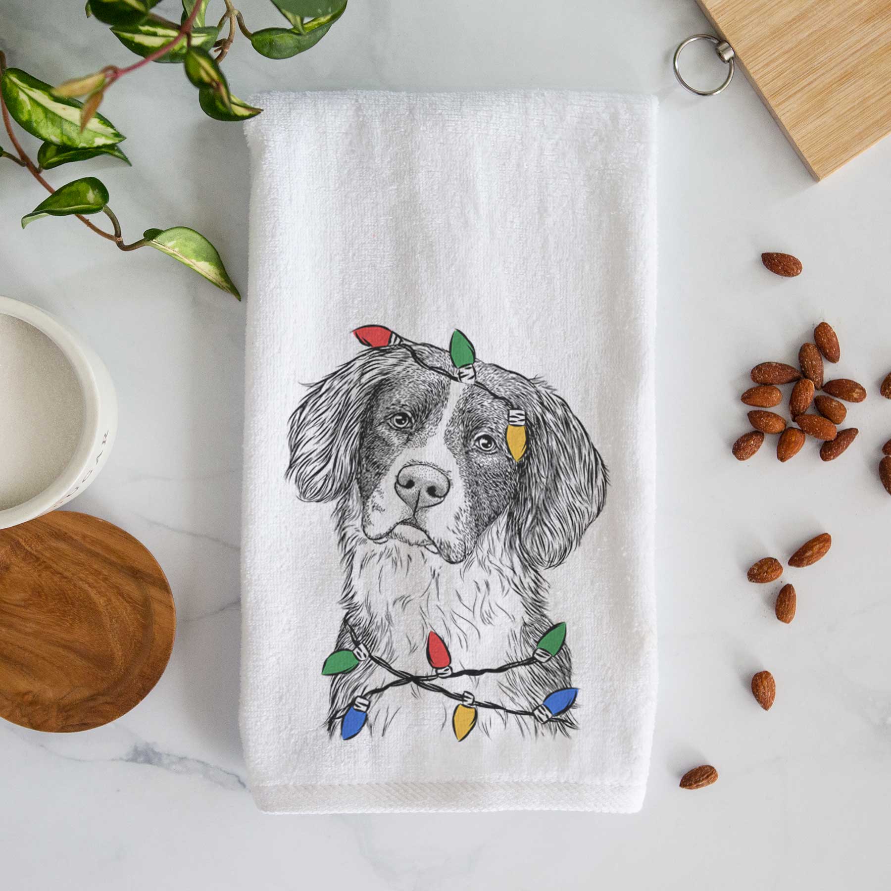 Dulce  the Drentsche Patrijshond Decorative Hand Towel