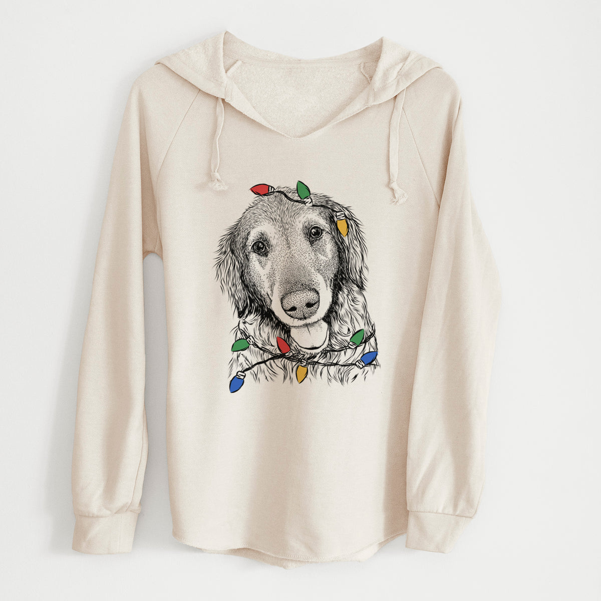 Christmas Lights Duncan the Golden Retriever - Cali Wave Hooded Sweatshirt