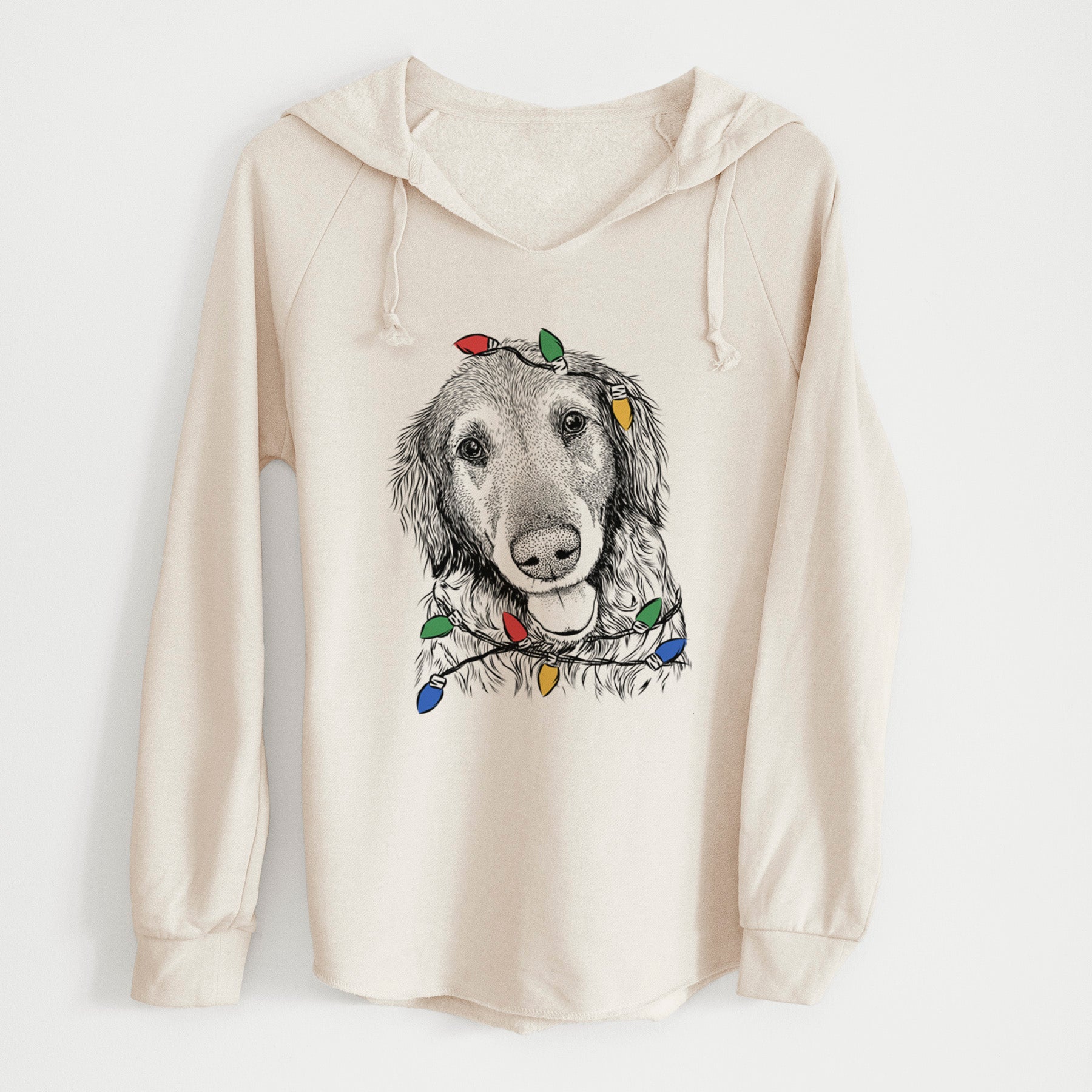 Christmas Lights Duncan the Golden Retriever - Cali Wave Hooded Sweatshirt
