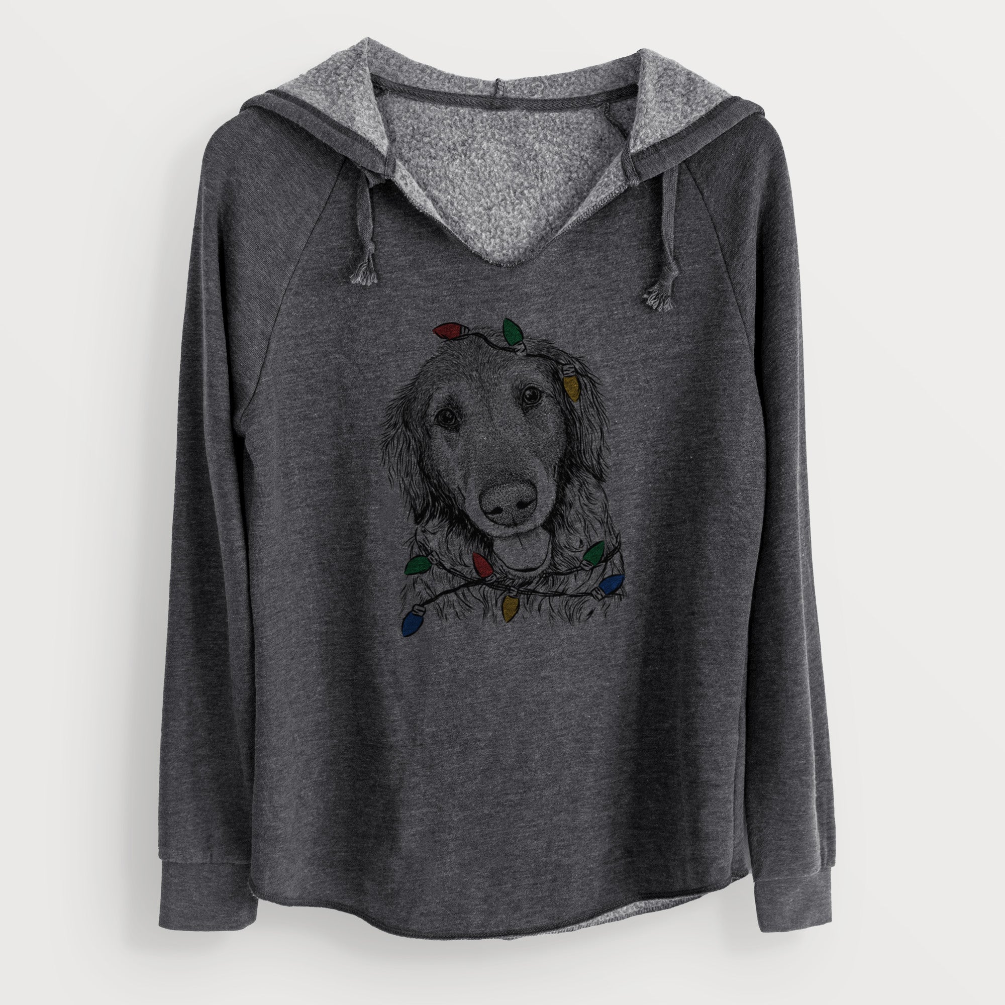 Christmas Lights Duncan the Golden Retriever - Cali Wave Hooded Sweatshirt