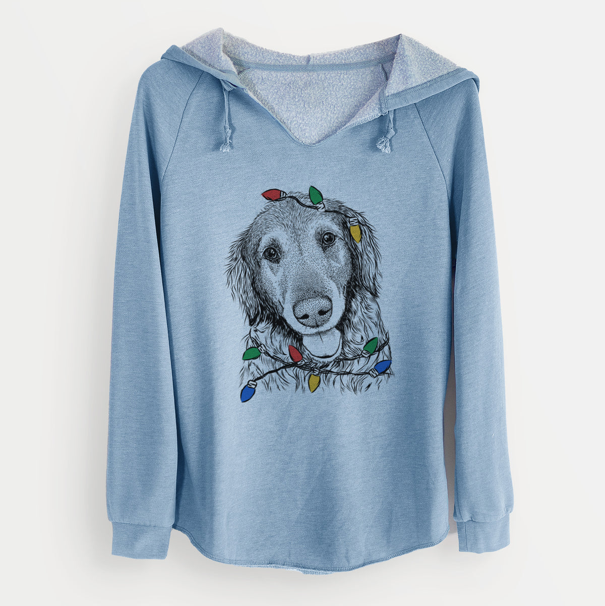 Christmas Lights Duncan the Golden Retriever - Cali Wave Hooded Sweatshirt