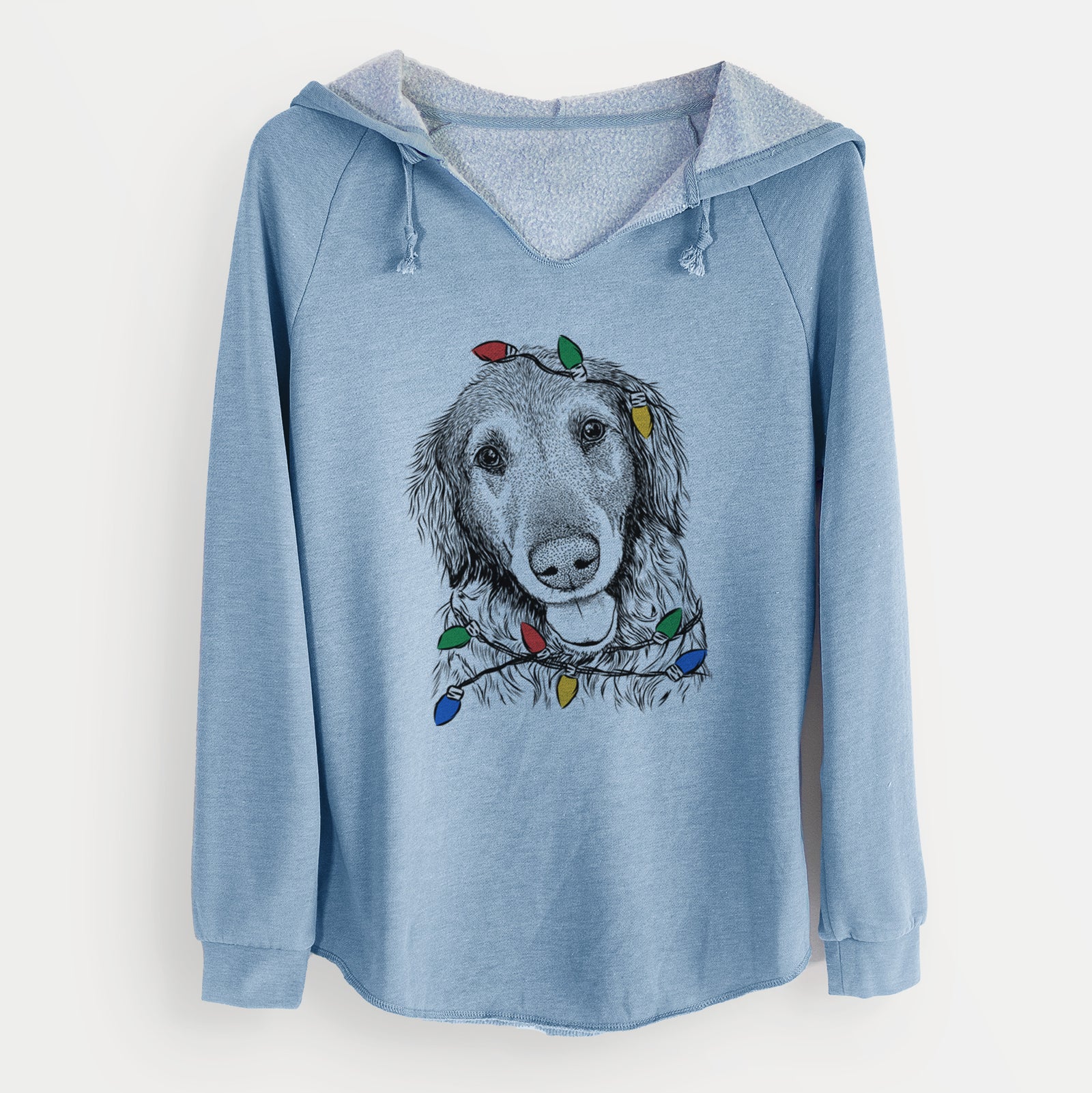 Christmas Lights Duncan the Golden Retriever - Cali Wave Hooded Sweatshirt