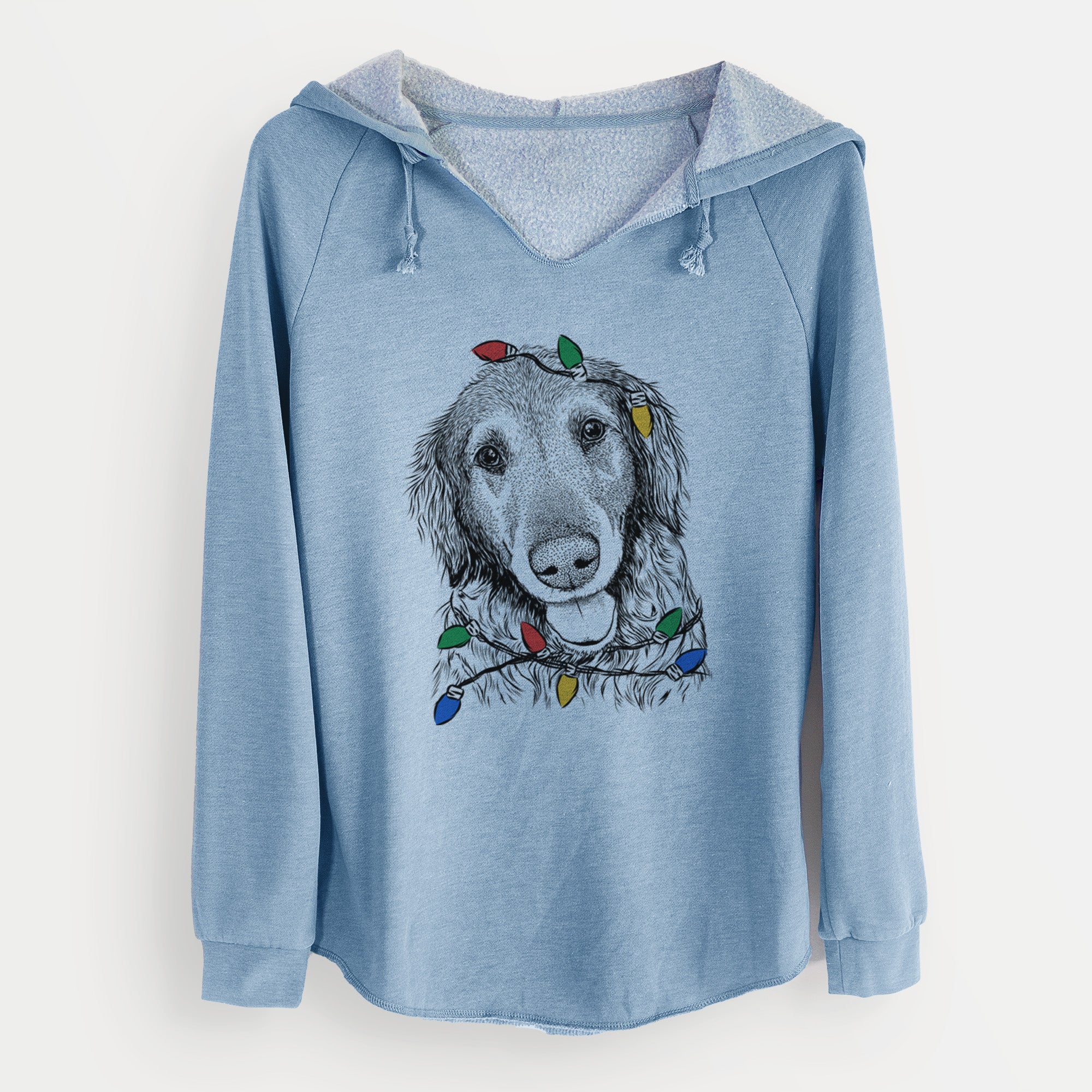 Christmas Lights Duncan the Golden Retriever - Cali Wave Hooded Sweatshirt