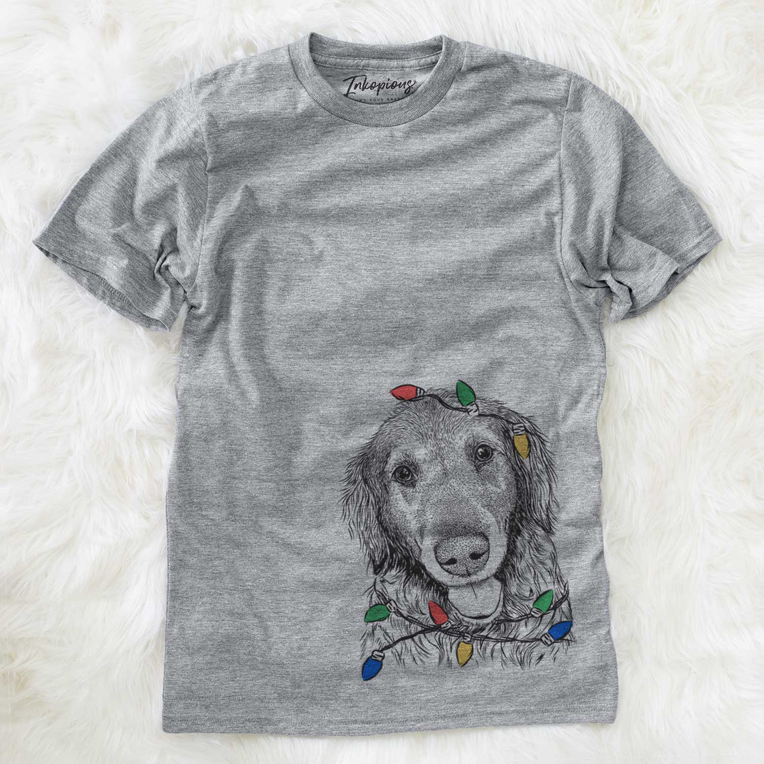 Christmas Lights Duncan the Golden Retriever - Unisex Crewneck