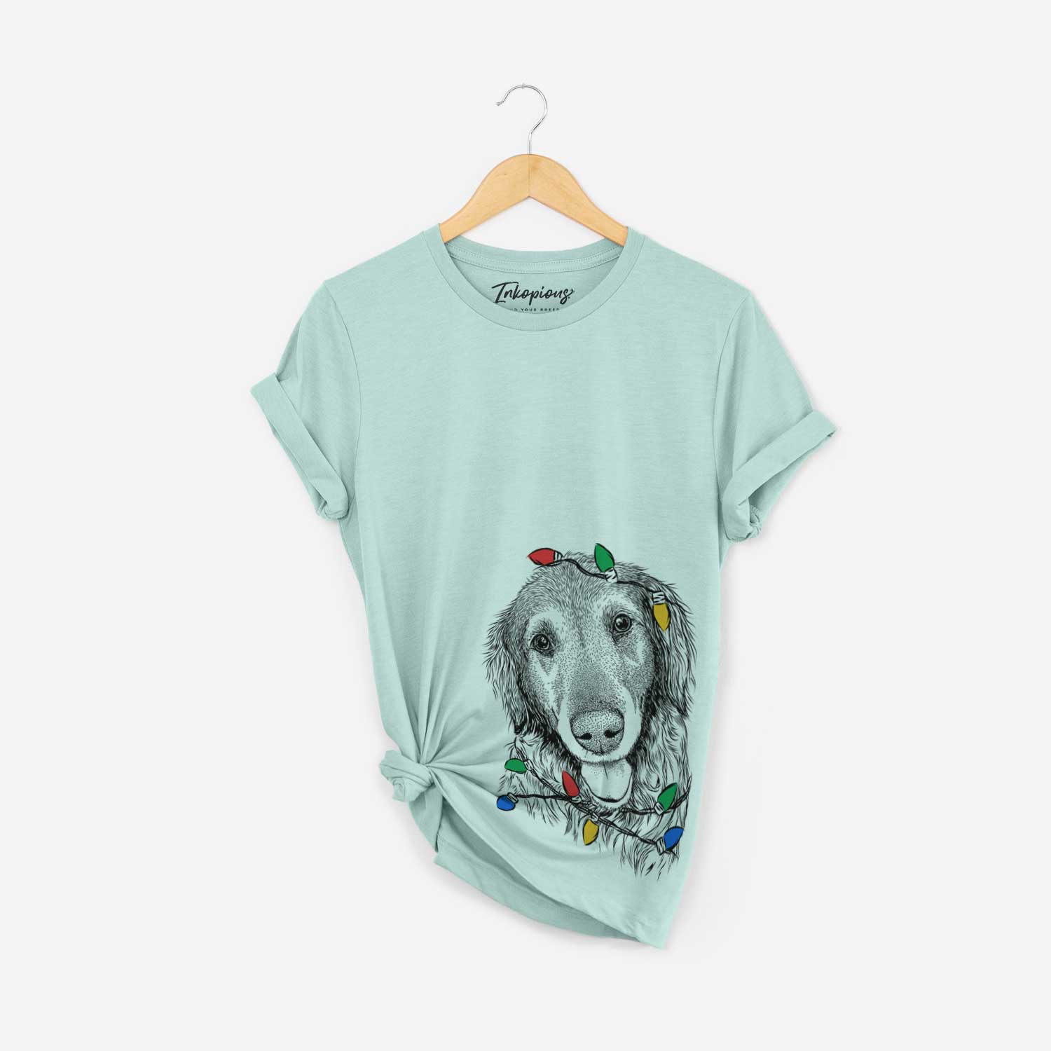 Christmas Lights Duncan the Golden Retriever - Unisex Crewneck