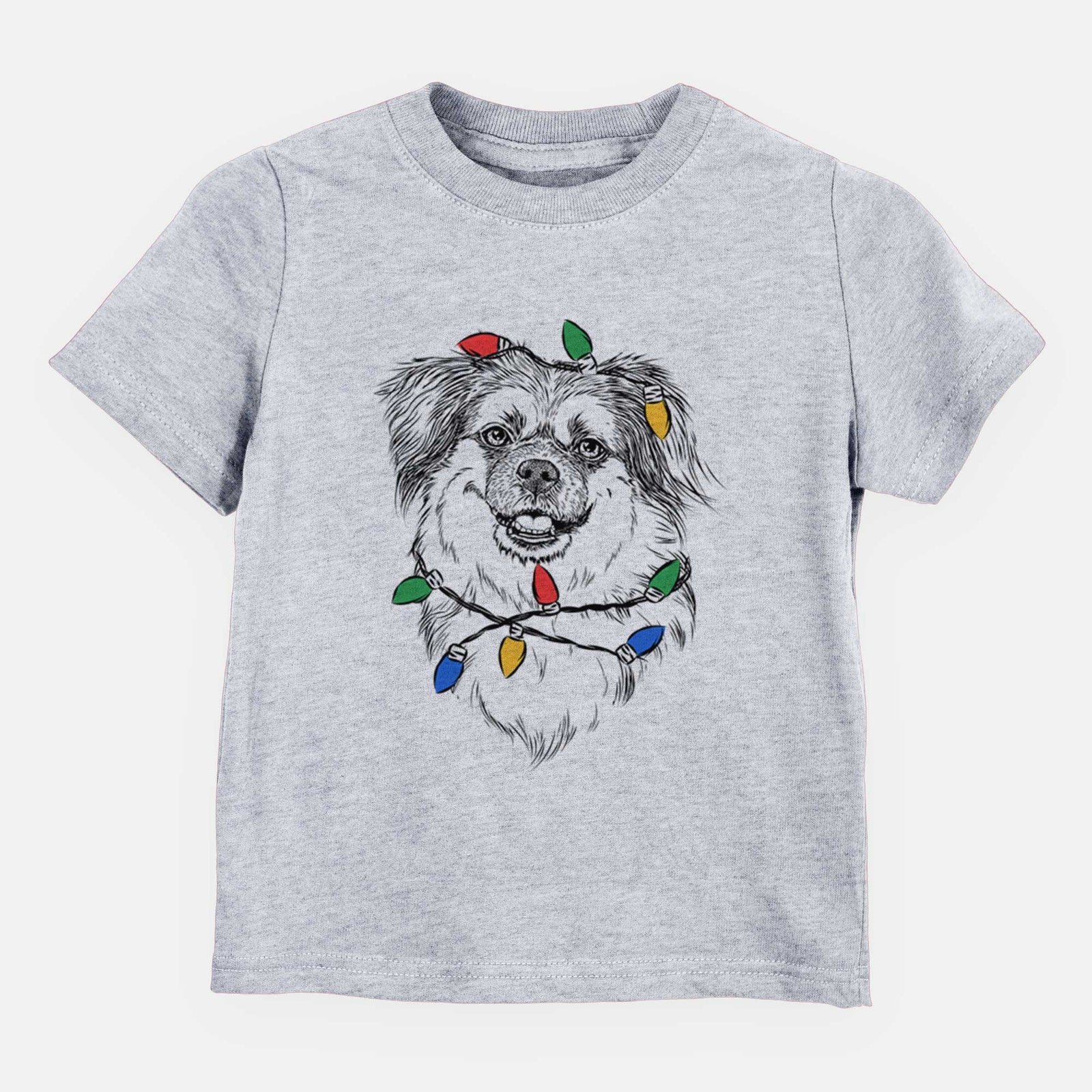 Christmas Lights Ed the Tibetan Spaniel - Kids/Youth/Toddler Shirt