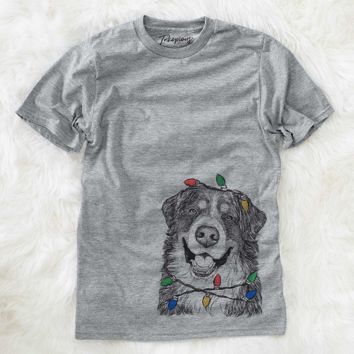 Christmas Lights Eiger the Bernese Mountain Dog - Unisex Crewneck
