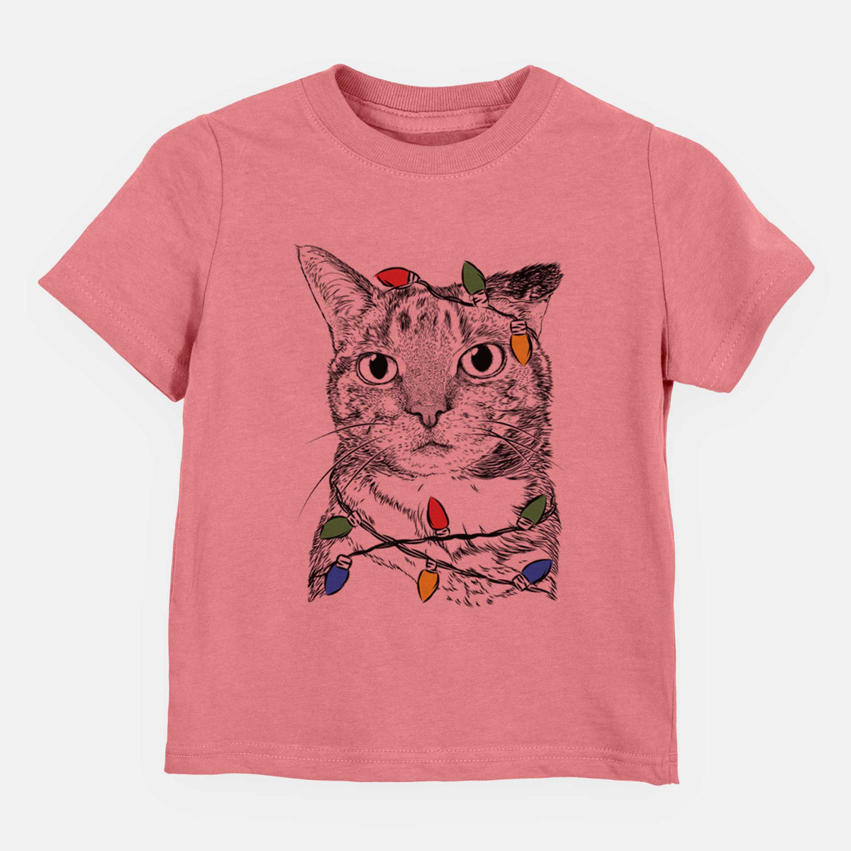 Christmas Lights Eleanor the Domestic Shorthair Cat - Kids/Youth/Toddler Shirt