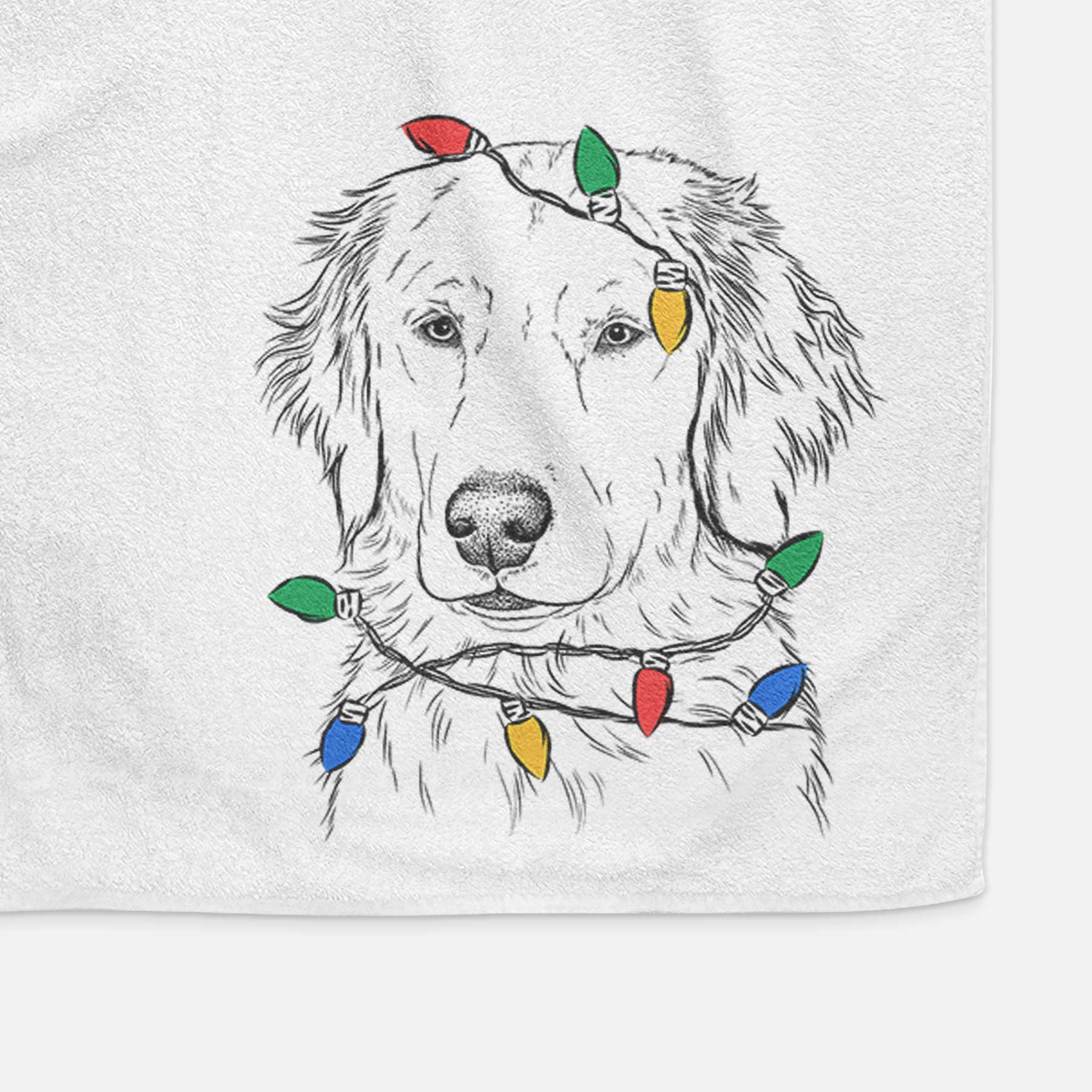 Eli the Golden Retriever Decorative Hand Towel