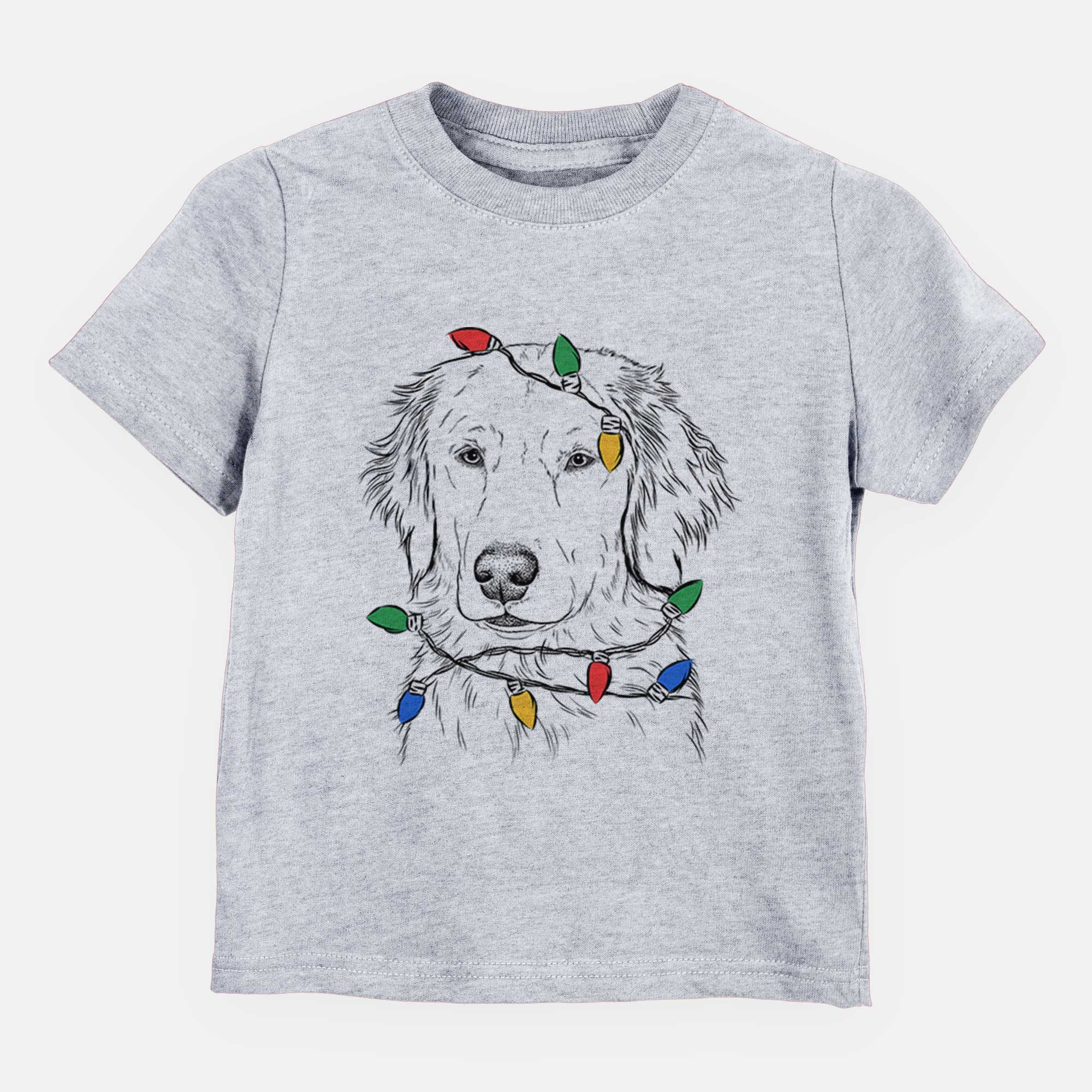 Christmas Lights Eli the Golden Retriever - Kids/Youth/Toddler Shirt