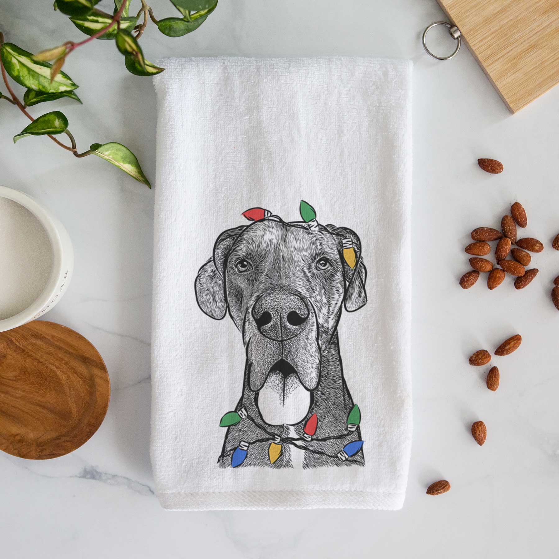 Eli the Great Dane Decorative Hand Towel