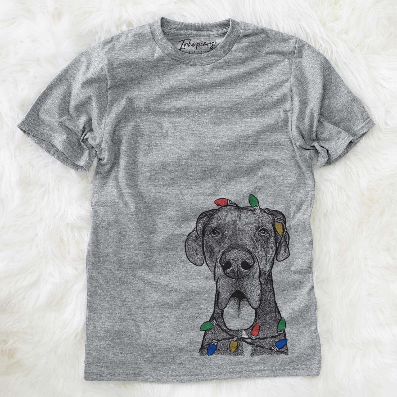 Christmas Lights Eli the Great Dane - Unisex Crewneck