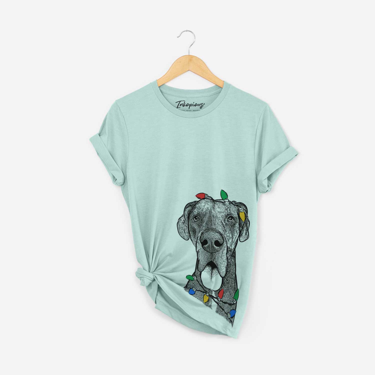 Christmas Lights Eli the Great Dane - Unisex Crewneck