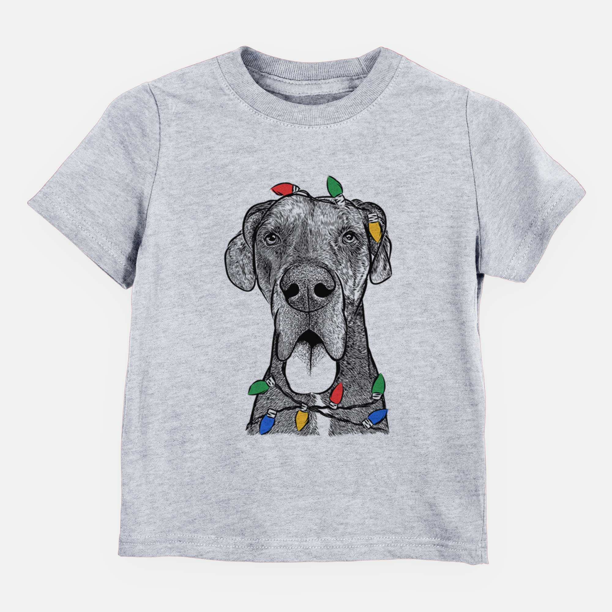 Christmas Lights Eli the Great Dane - Kids/Youth/Toddler Shirt