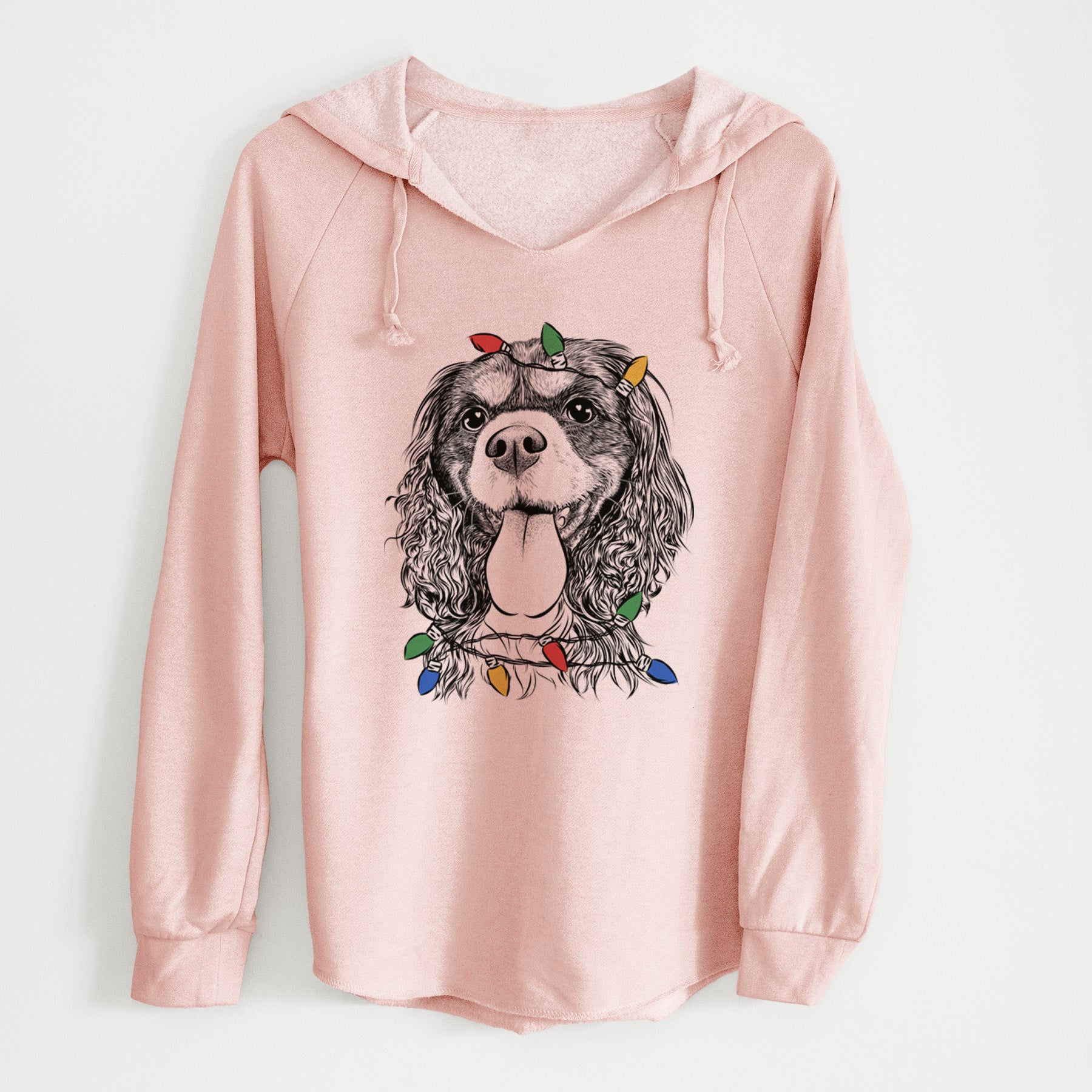 Christmas Lights Elizabeth the Cavalier King Charles Spaniel - Cali Wave Hooded Sweatshirt