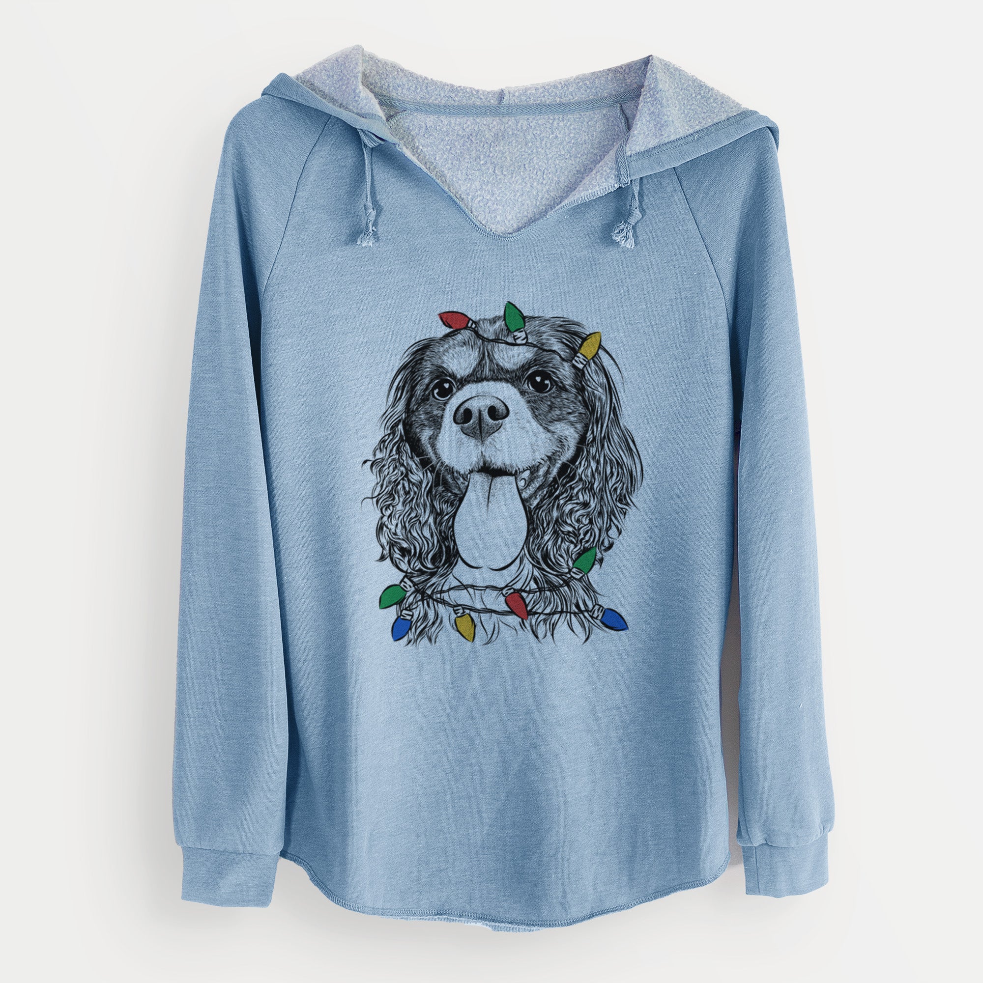 Christmas Lights Elizabeth the Cavalier King Charles Spaniel - Cali Wave Hooded Sweatshirt