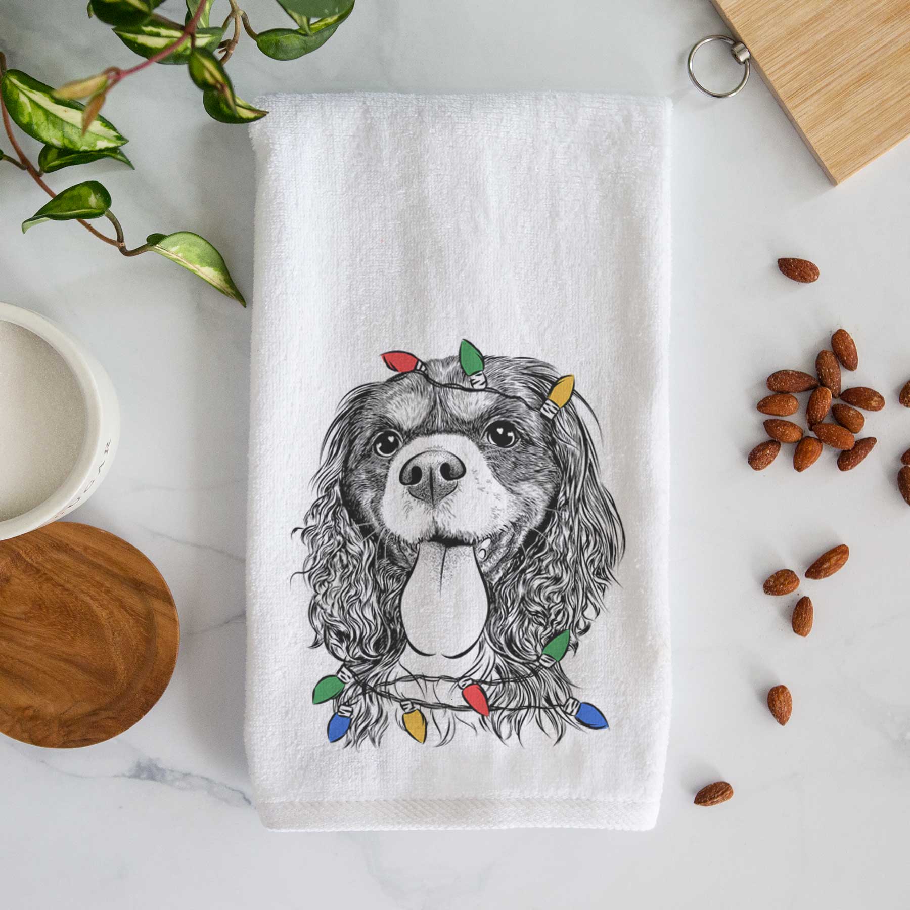 Elizabeth the Cavalier King Charles Spaniel Decorative Hand Towel