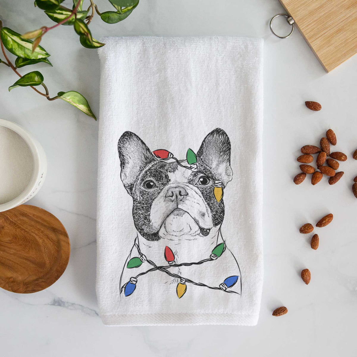 Ella the French Bulldog Decorative Hand Towel