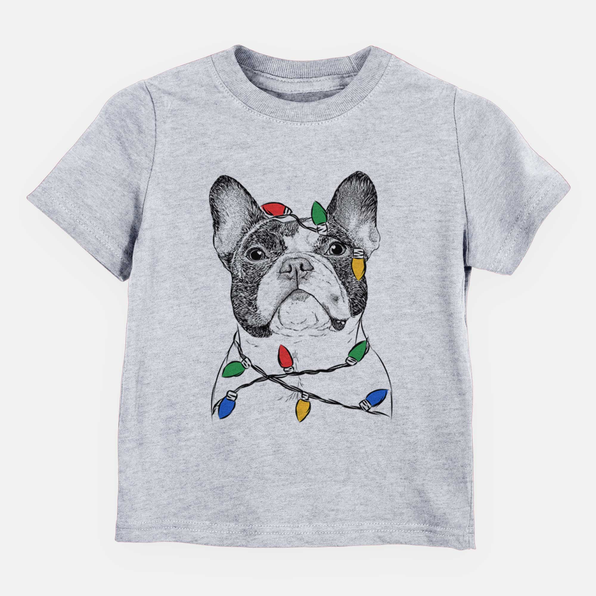 Christmas Lights Ella the French Bulldog - Kids/Youth/Toddler Shirt