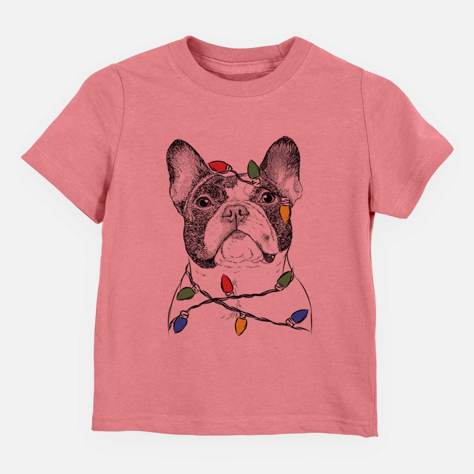 Christmas Lights Ella the French Bulldog - Kids/Youth/Toddler Shirt