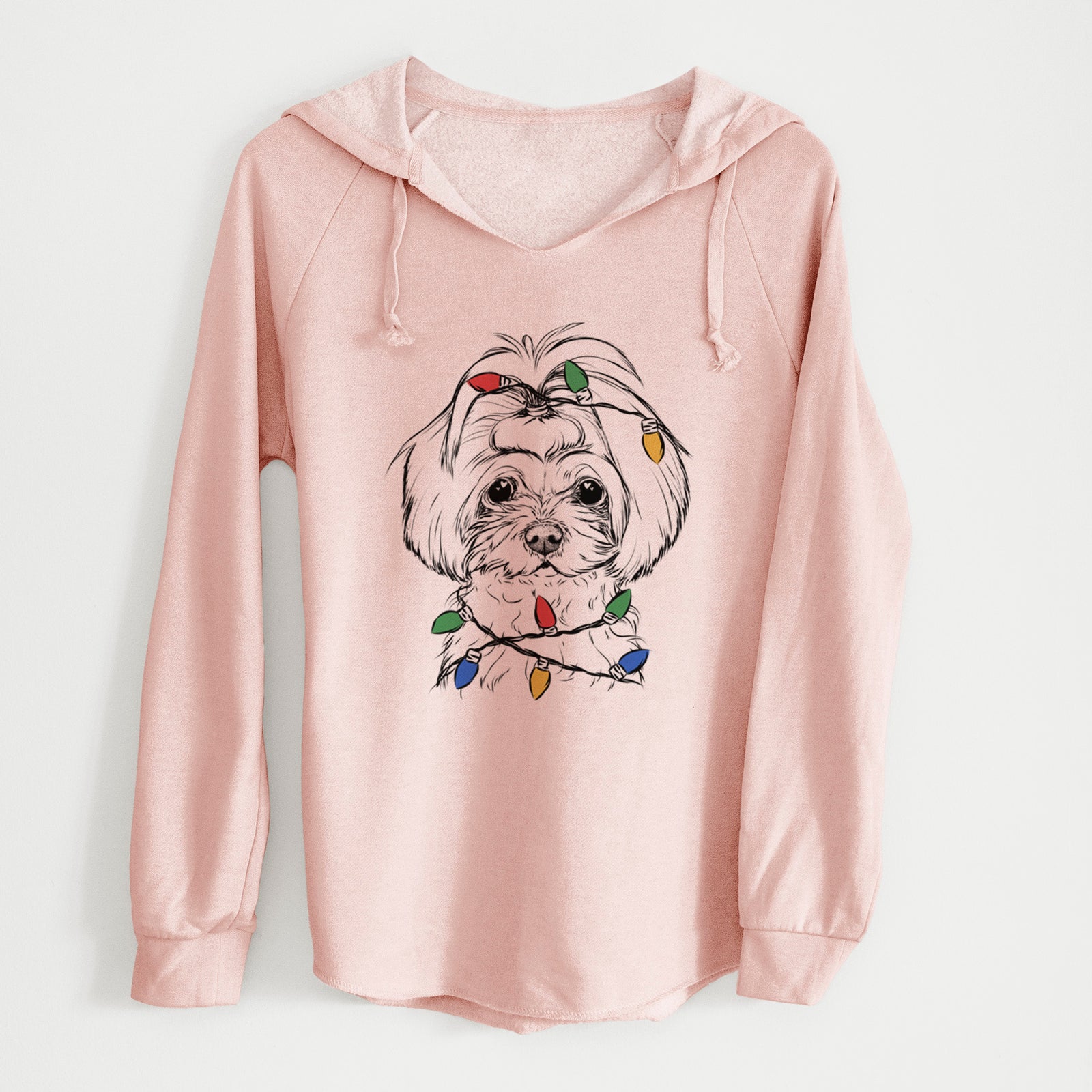 Christmas Lights Ellie the Maltese - Cali Wave Hooded Sweatshirt