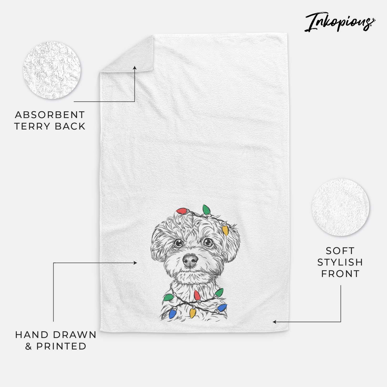 Elliott the Yorkiepoo Decorative Hand Towel