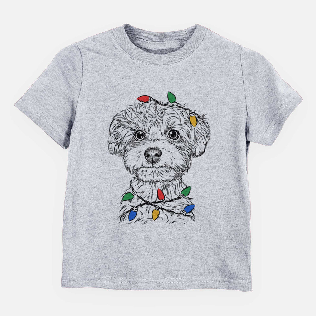 Christmas Lights Elliott the Yorkiepoo - Kids/Youth/Toddler Shirt