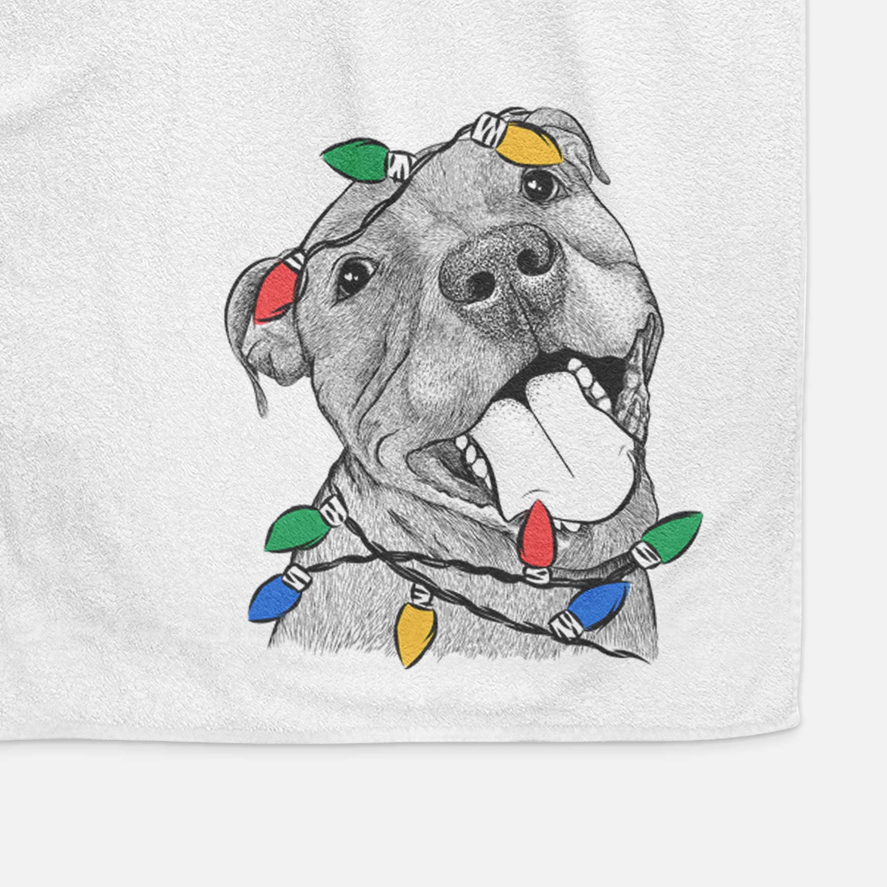 Eloise the Pitbull Mix Decorative Hand Towel